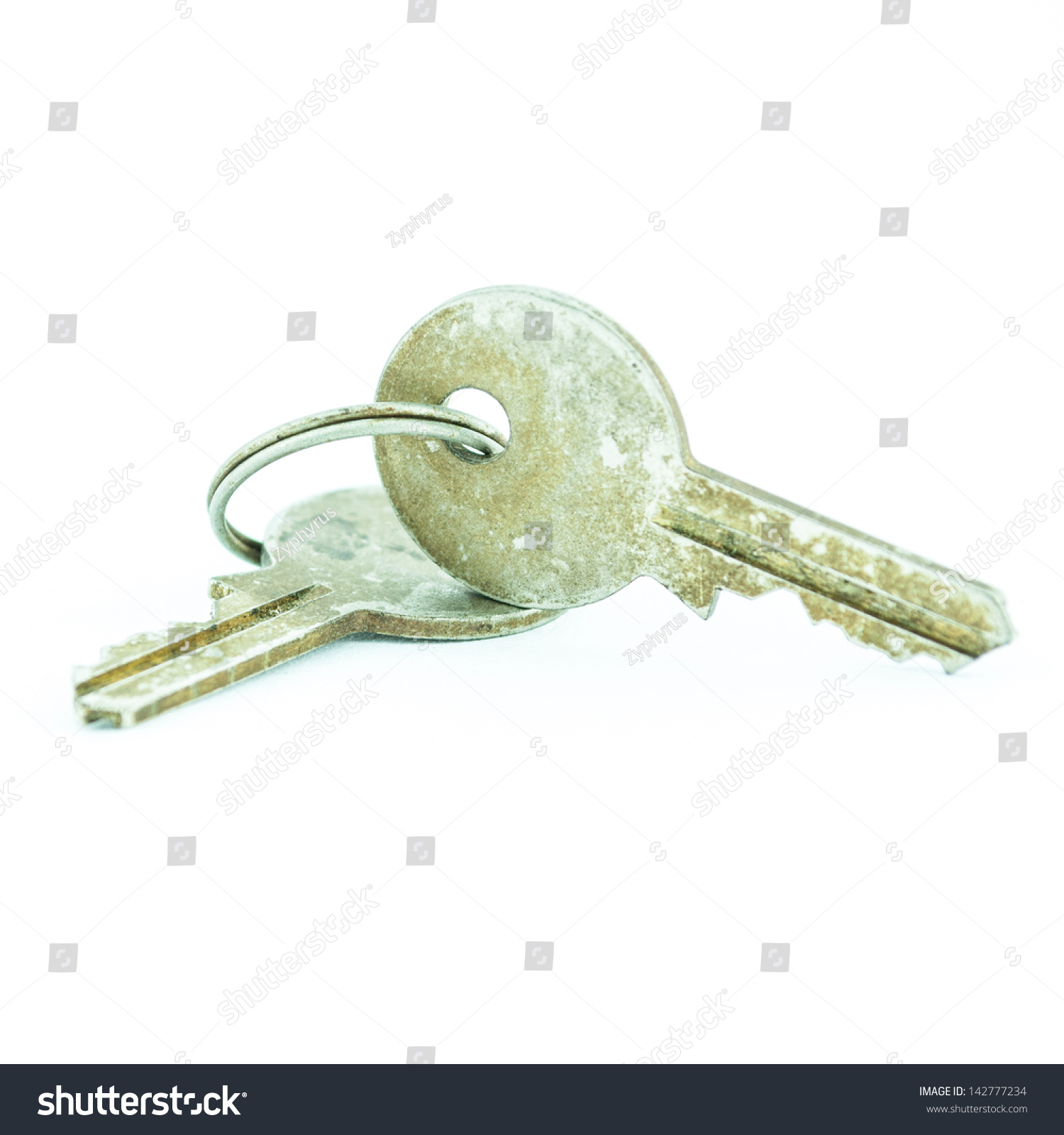 Old And Rusty Key Isolated On White Background - Rusty Metal Keys 