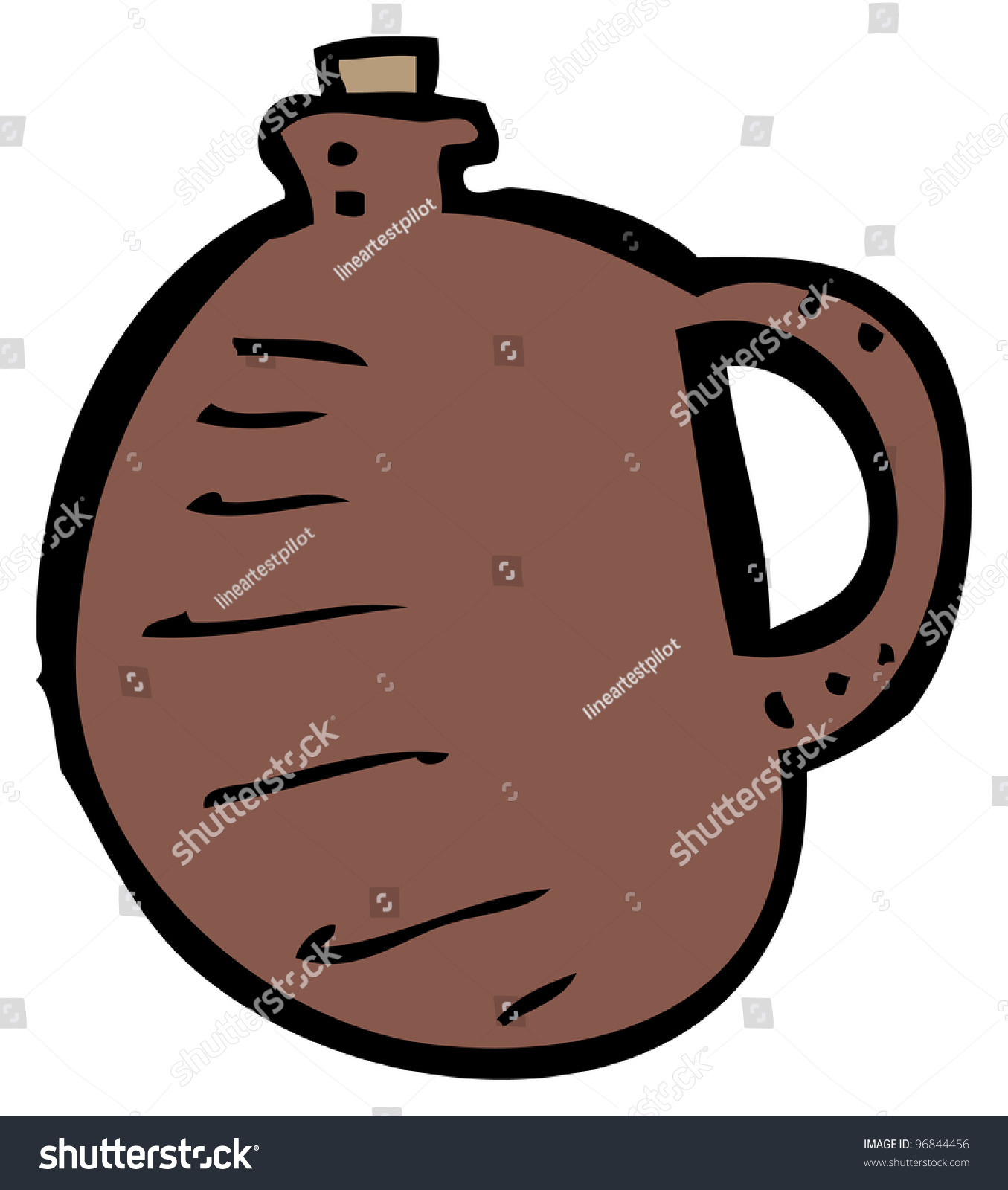 Old Clay Jug Cartoon Stock Illustration 96844456 - Shutterstock