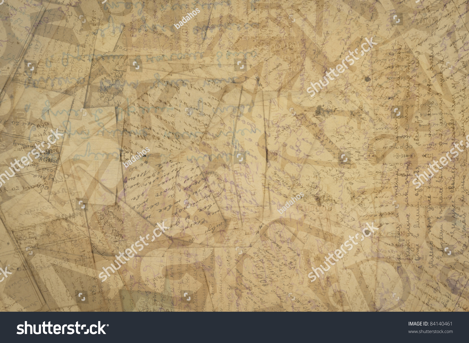 Old Paper, Old Letters, Background Stock Photo 84140461 : Shutterstock