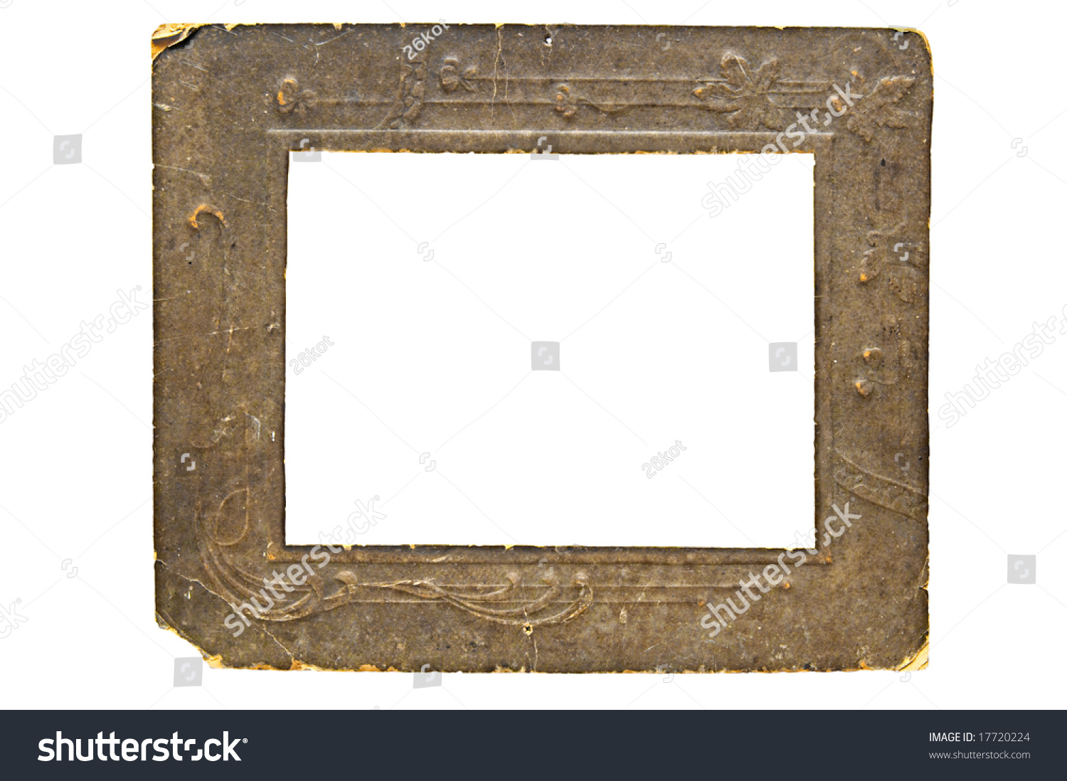 Old-Time Cardboard Frame For Photography - 17720224 : Shutterstock