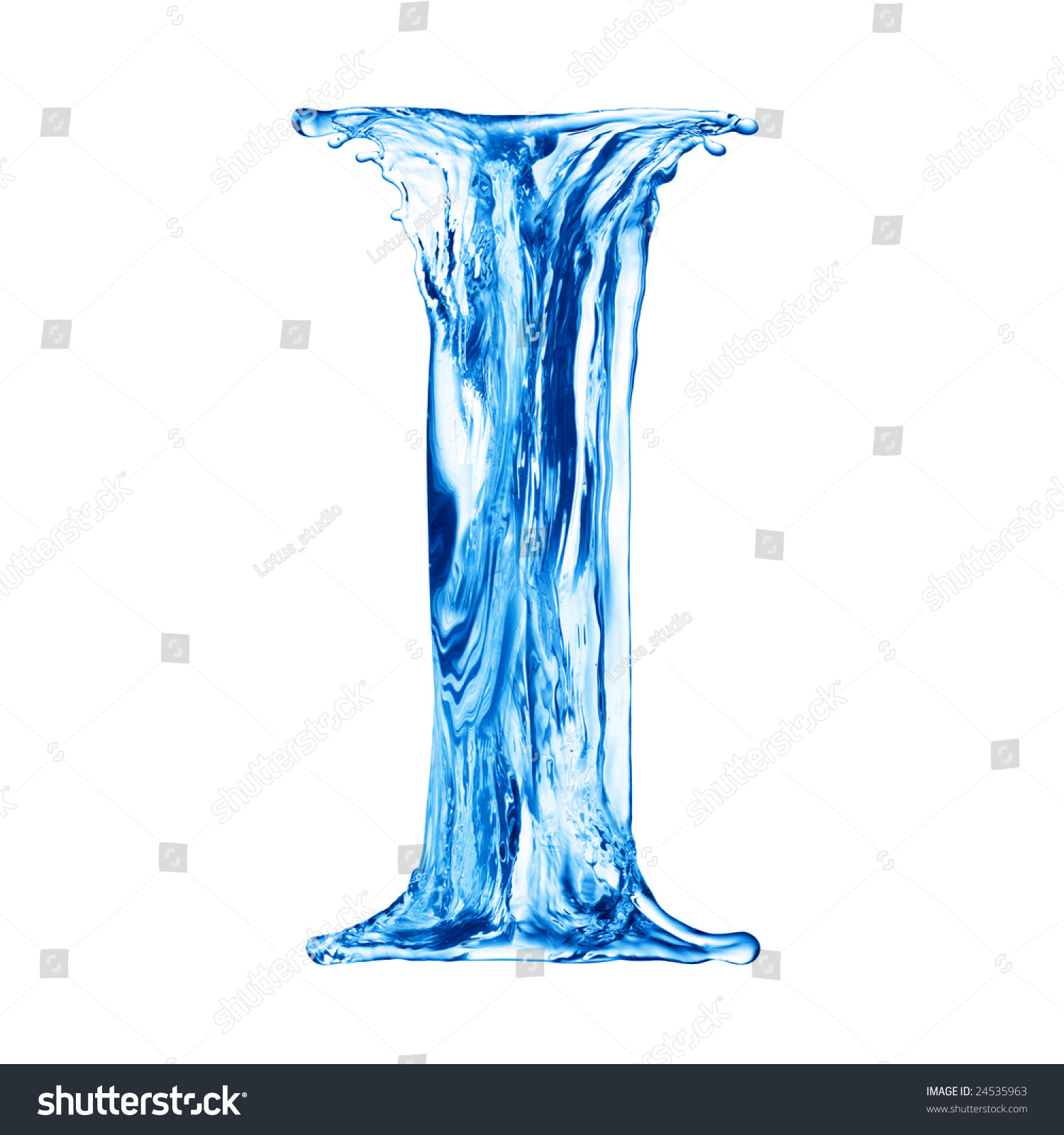 One Letter Of Water Alphabet Stock Photo 24535963 ...