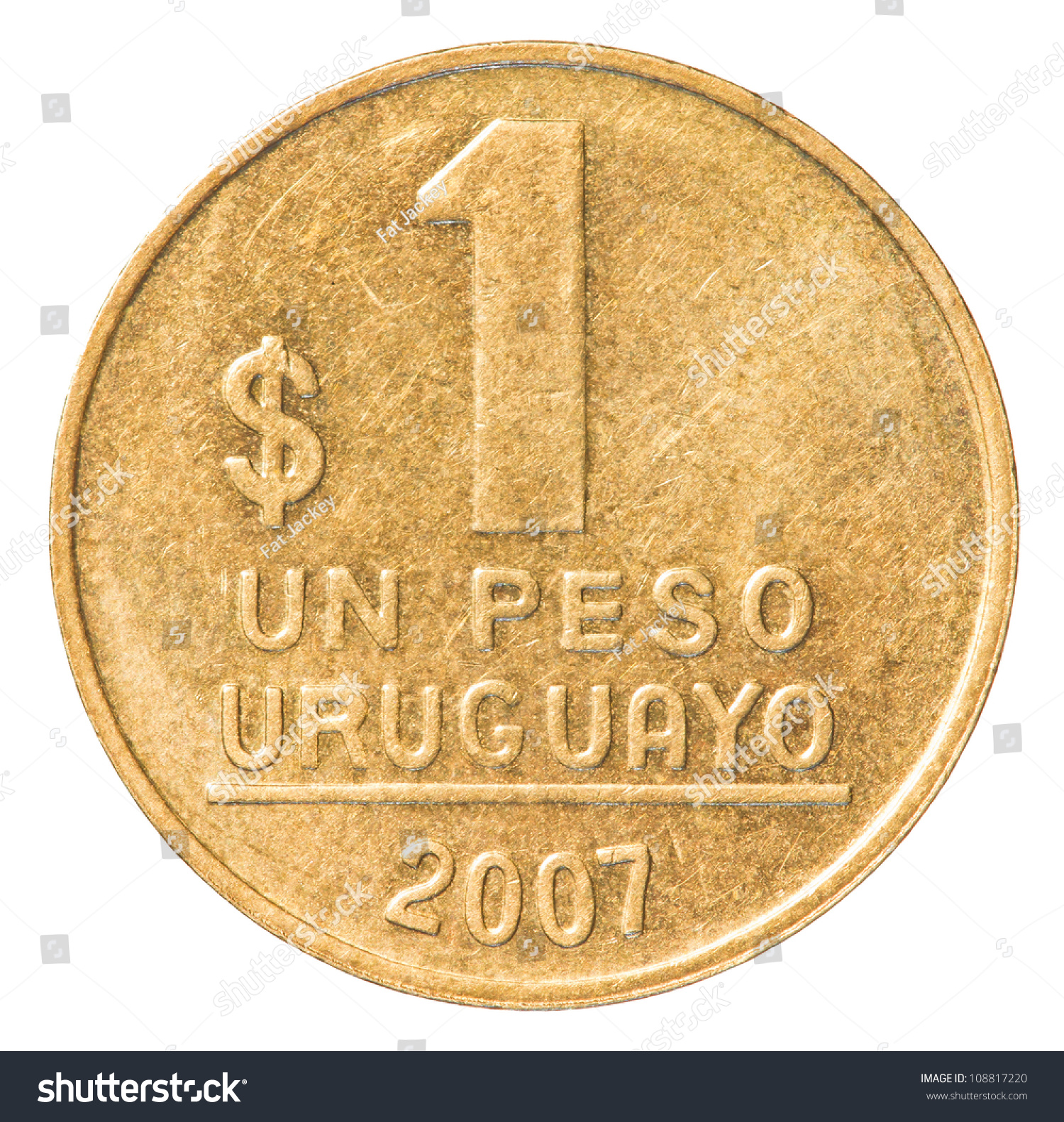 One Uruguayan Peso Coin Stock Photo 108817220 - Shutterstock