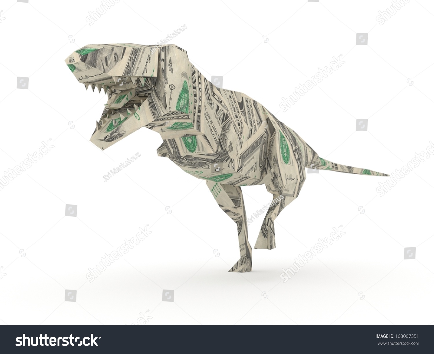 dollar bill origami t rex