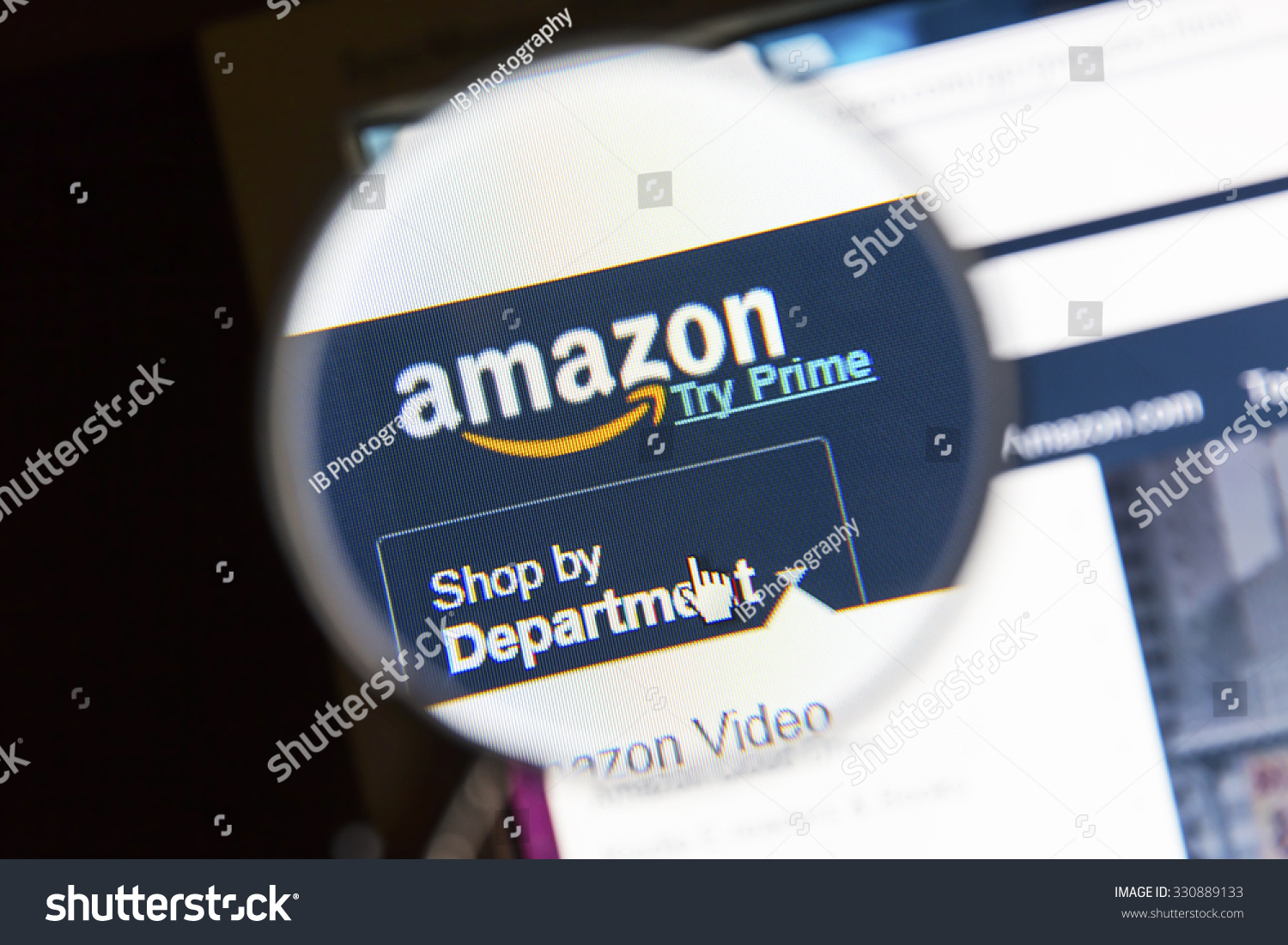 Ostersund Sweden October 24 2015 Closeup of Amazon website under a magnifying glass Amazon is an american electronic commerce and cloud computing company Ostersund Sweden October 24 2015 Closeup of Amazon website under a magnifying glass Amazon is an american electronic commerce and cloud computing company