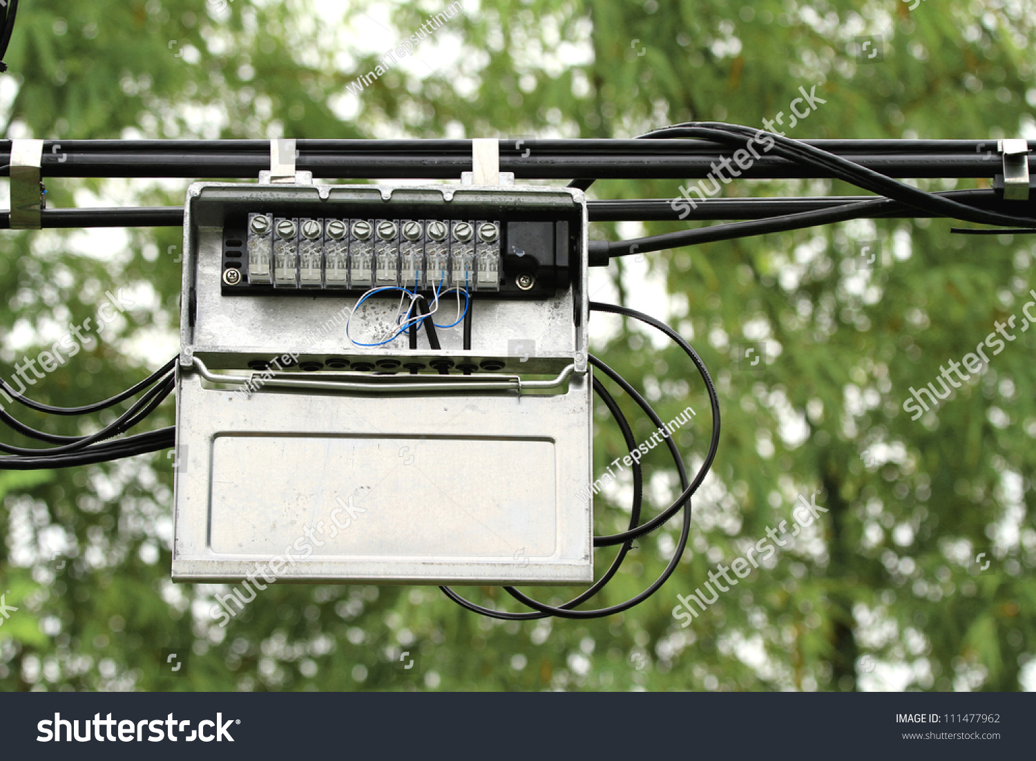 Outdoor Junction Box Of Telephone Cable Stock Photo 111477962 Shutterstock