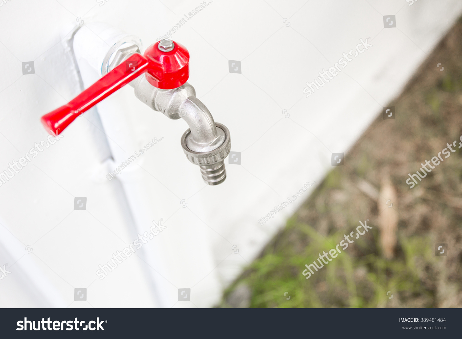 Outdoor Water Tab Close Up Stock Photo 389481484 Shutterstock