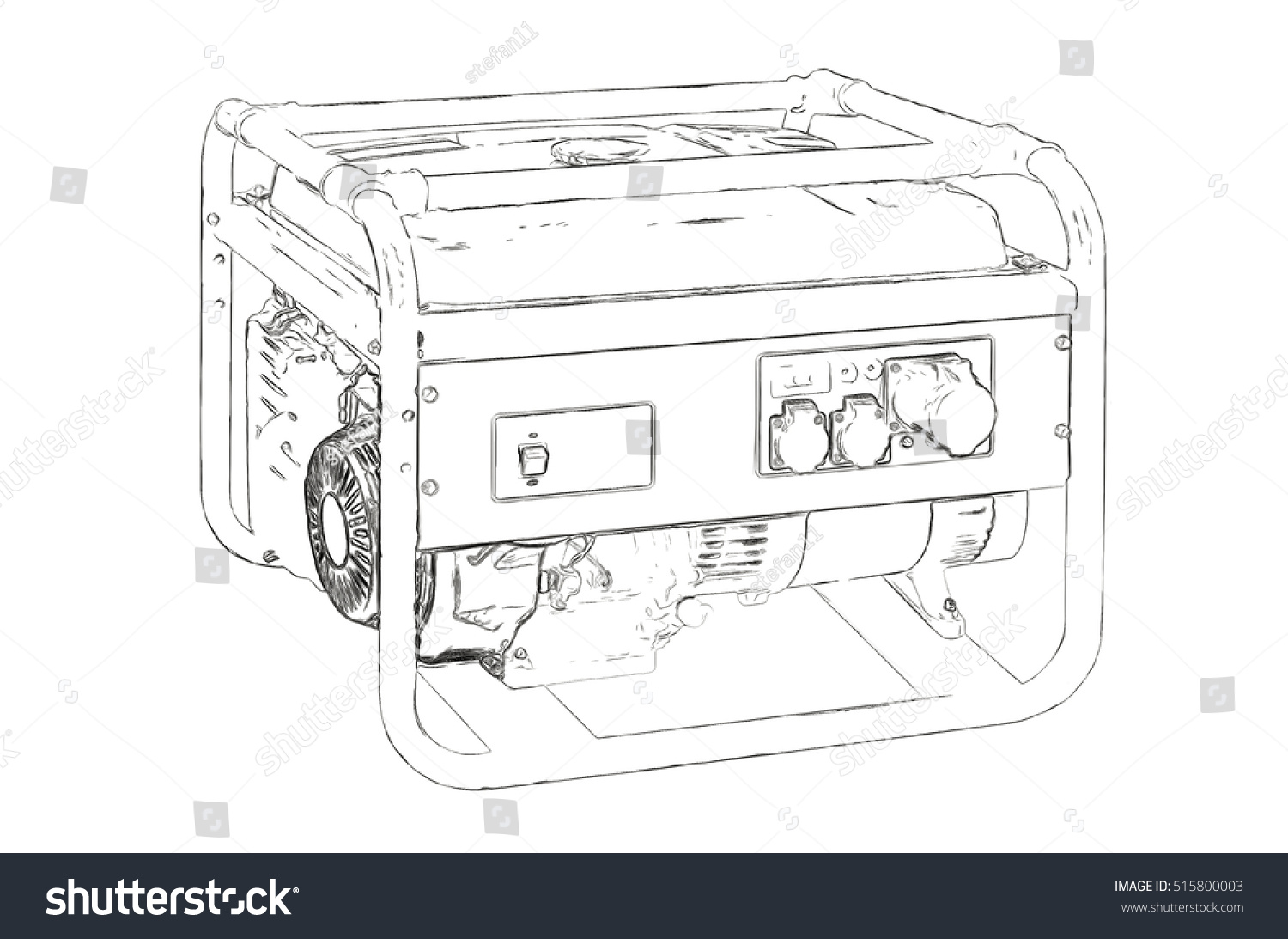 Outlines Of The Generator Stock Photo 515800003 : Shutterstock