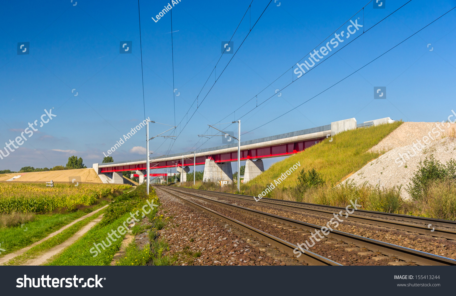 Overpass New Hispeed Railway Lgv Est Stock Photo Shutterstock