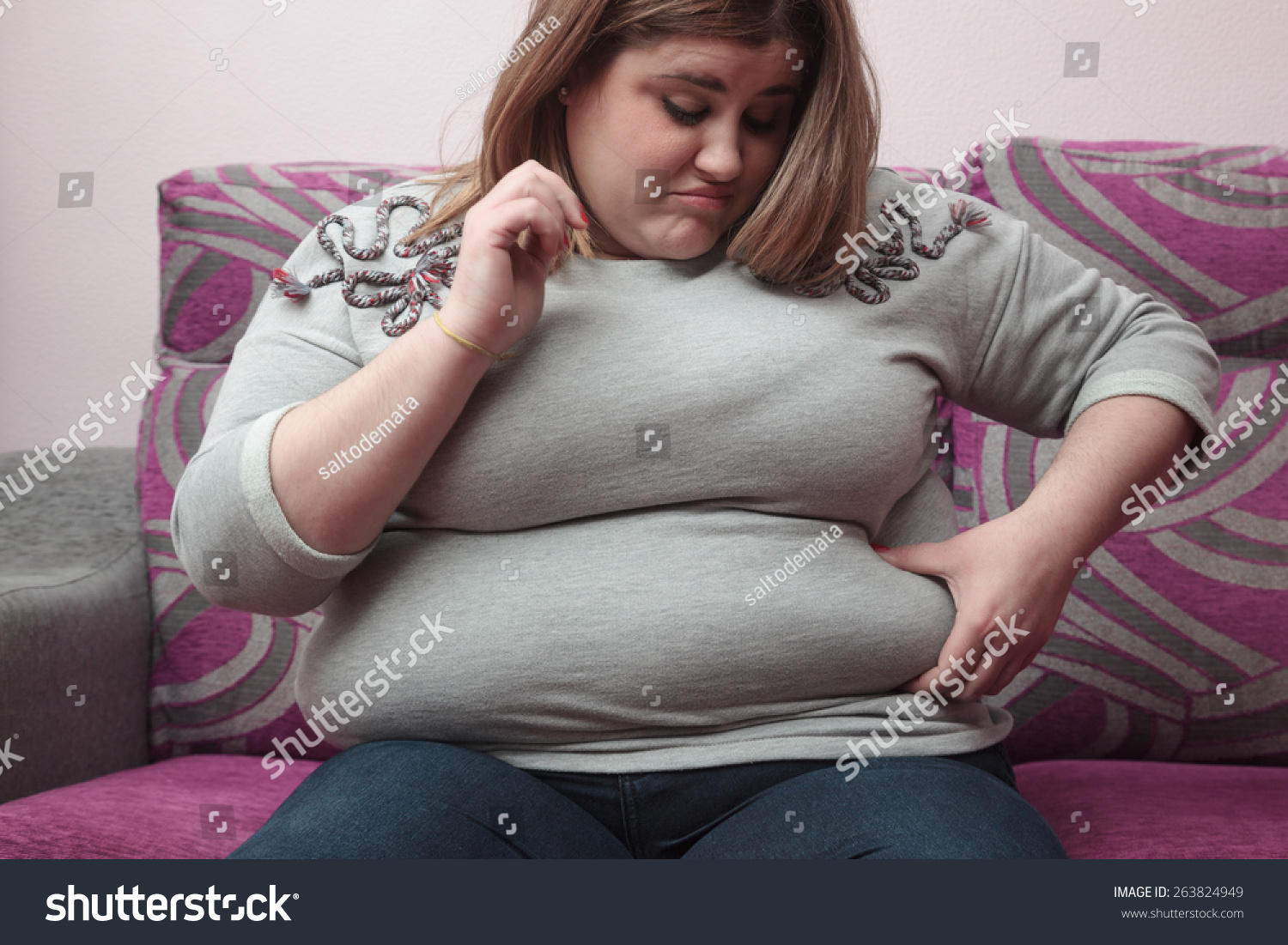 Fat Woman Sitting On 65