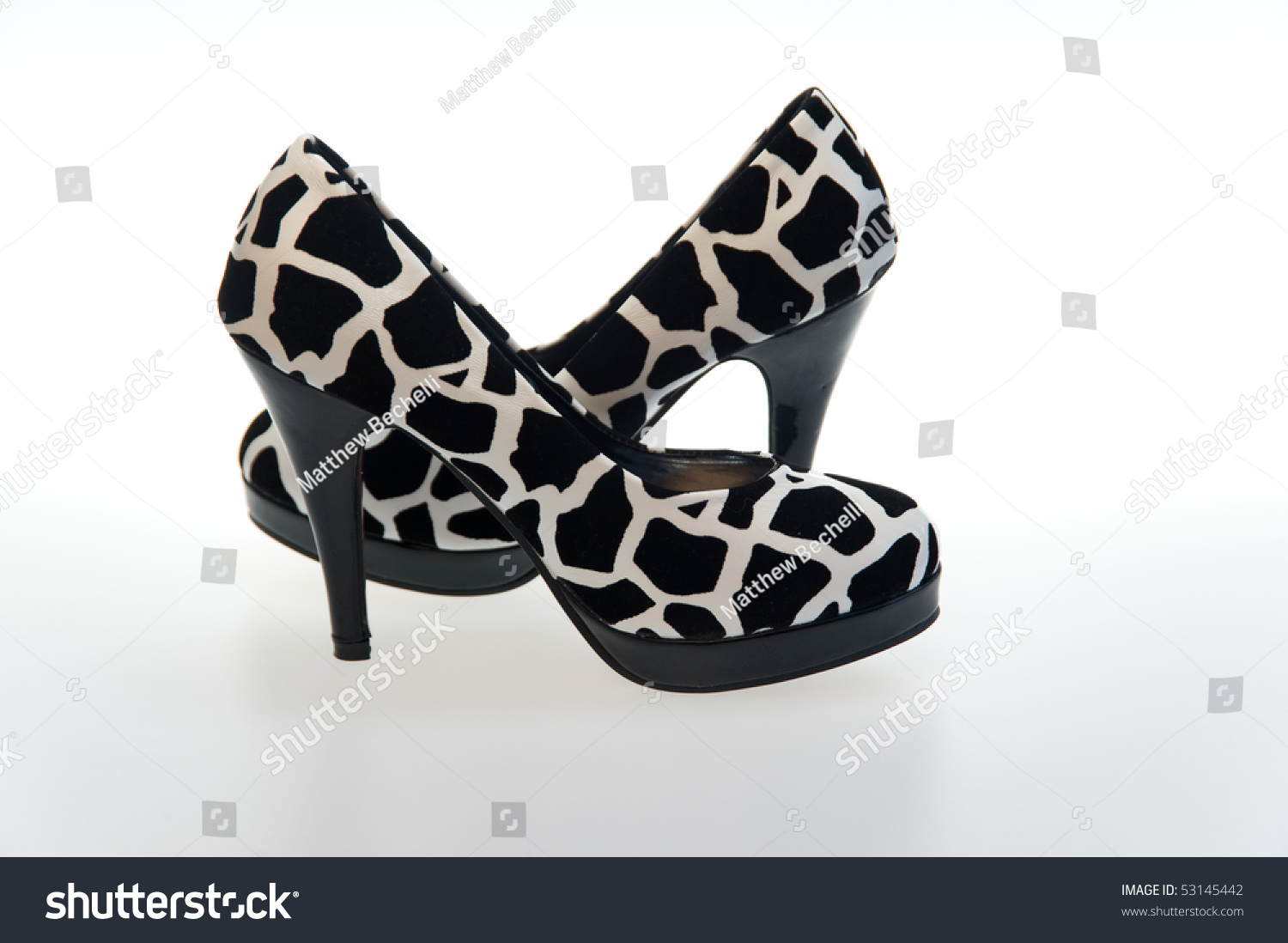 cow print high heels