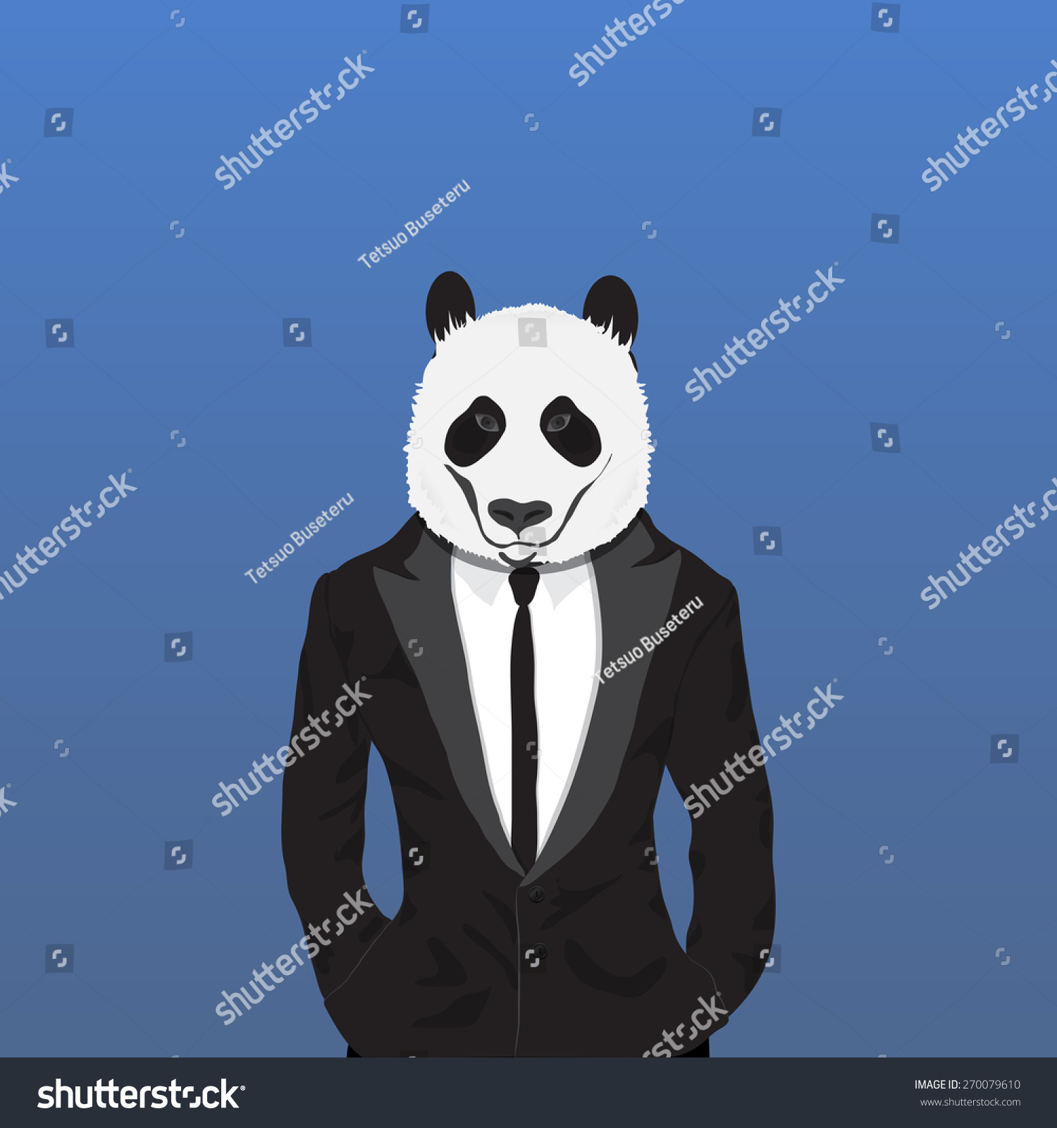 Panda Stylish Business Suit Stock Illustration 270079610 Shutterstock 