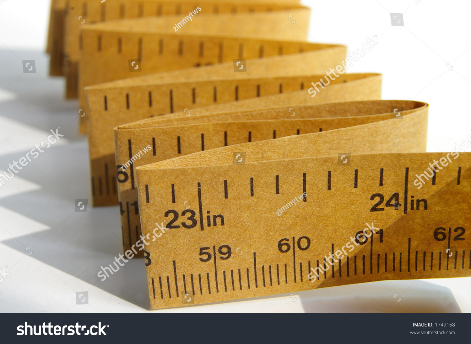 Paper Ruler Stock Photo 1749168 : Shutterstock