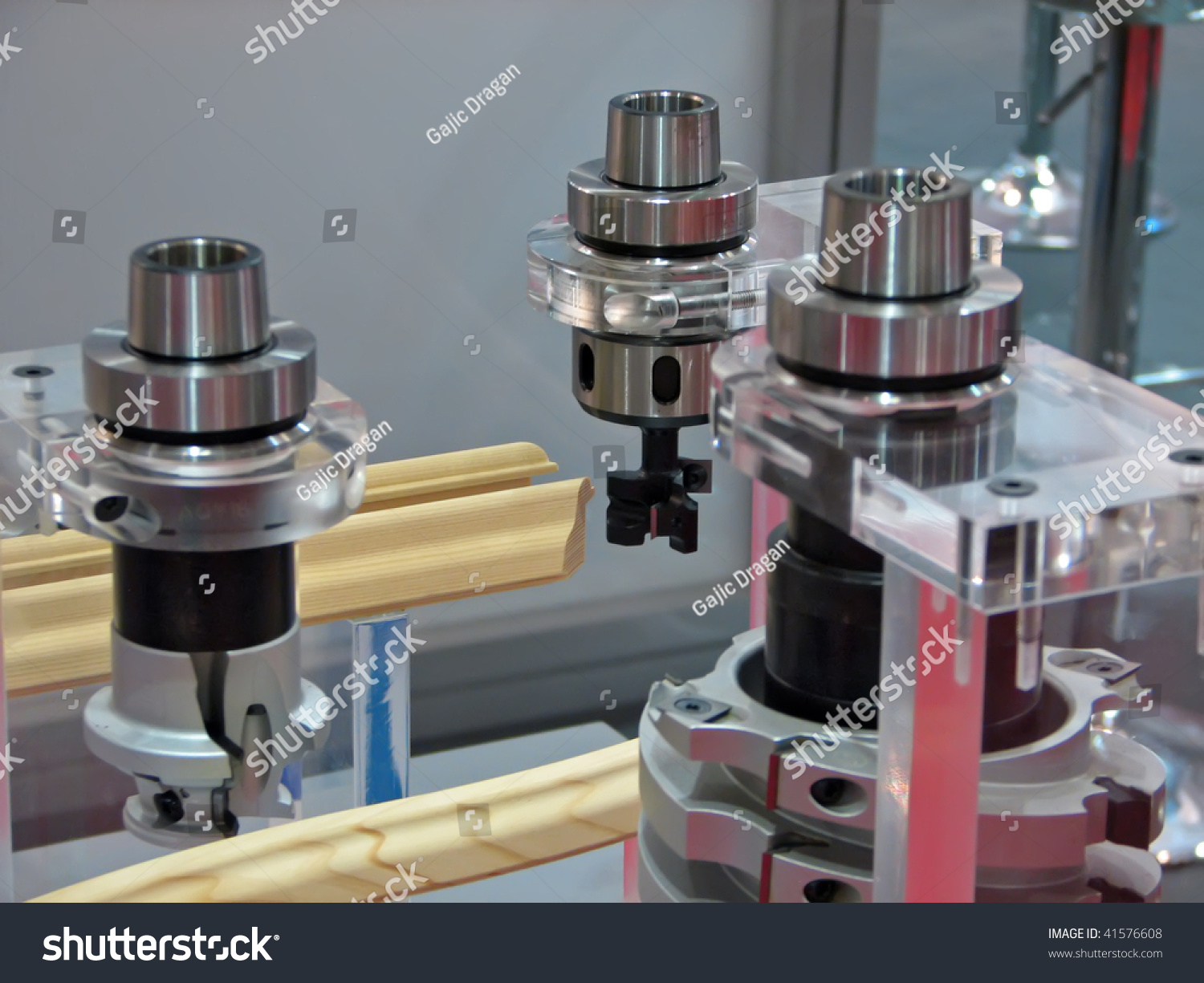 Parts Of Woodworking Machine. Woodworking Tool. Stock Photo 41576608