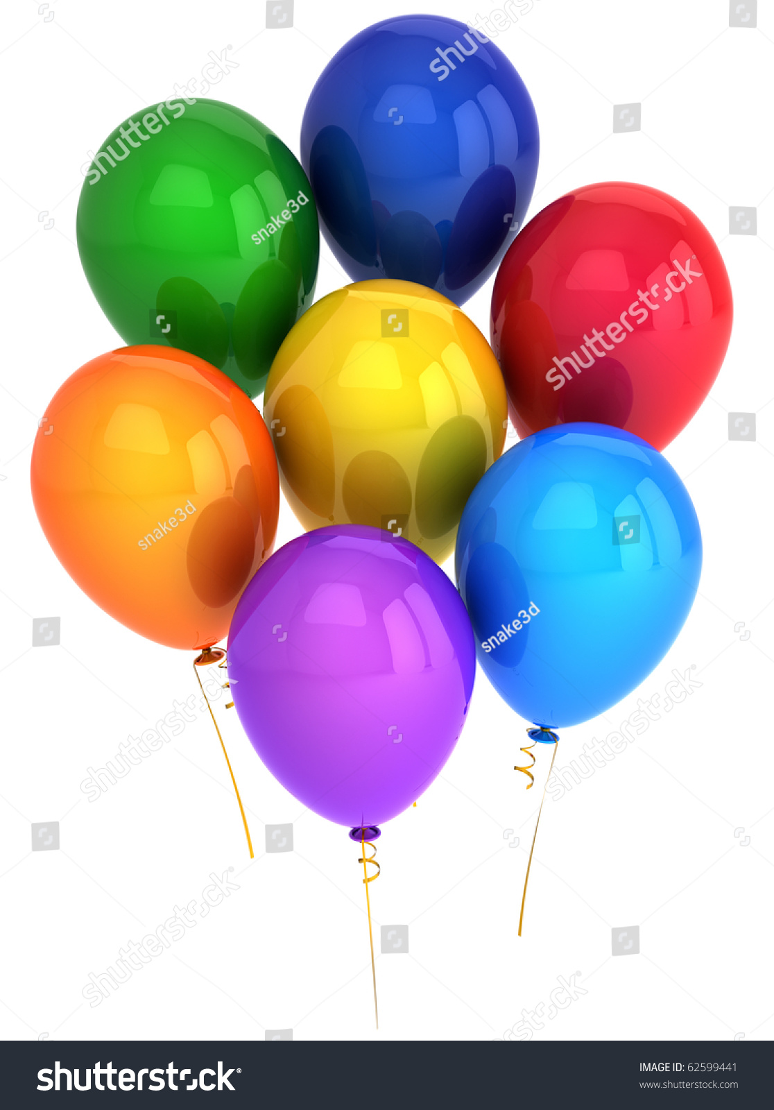 Party Helium Colorful Balloons This Is A Detailed 3d Render (Hi Res