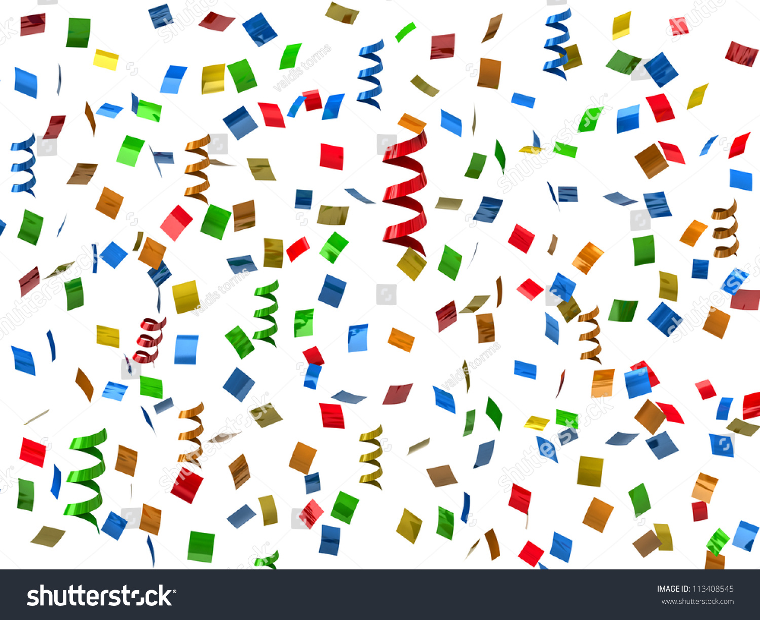 Party Streamers Confetti Stock Illustration 113408545   Shutterstock