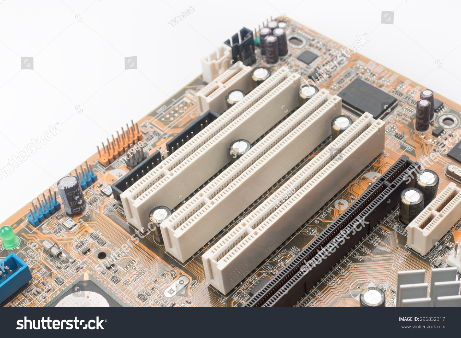 Pci Connector Slot In Motherboard Pc Stock Photo 296832317 Shutterstock