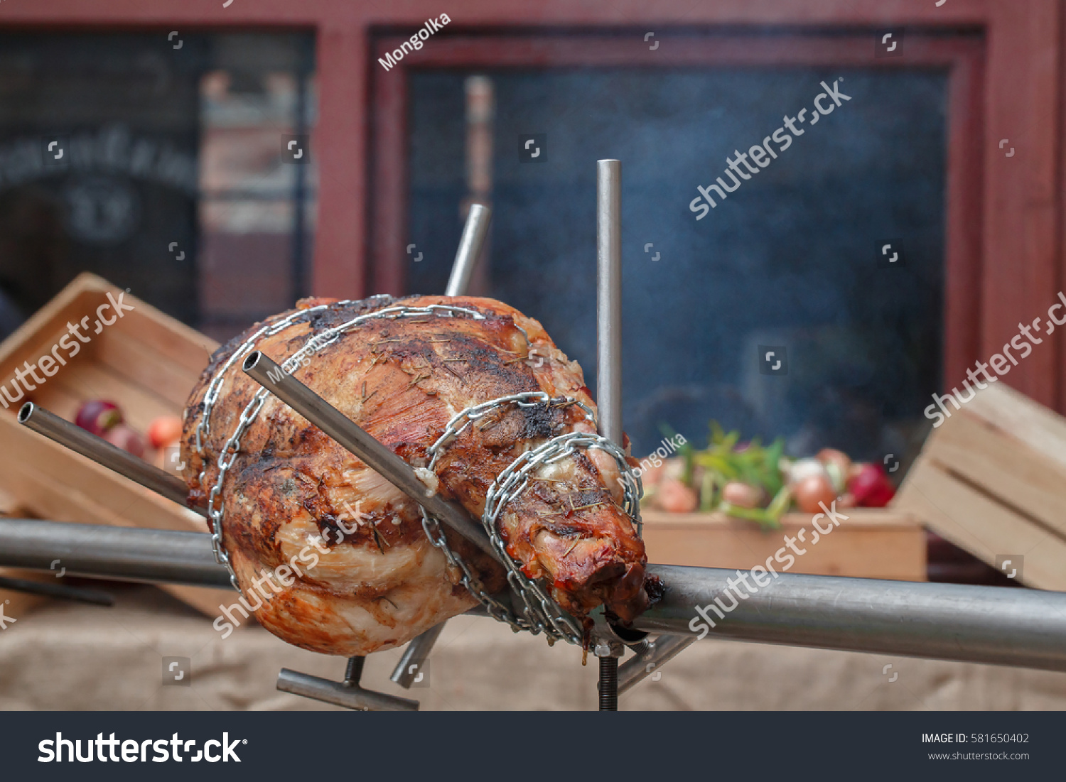 Koleno Cooking Roasted Pork Knuckle On Stock Photo Edit Now