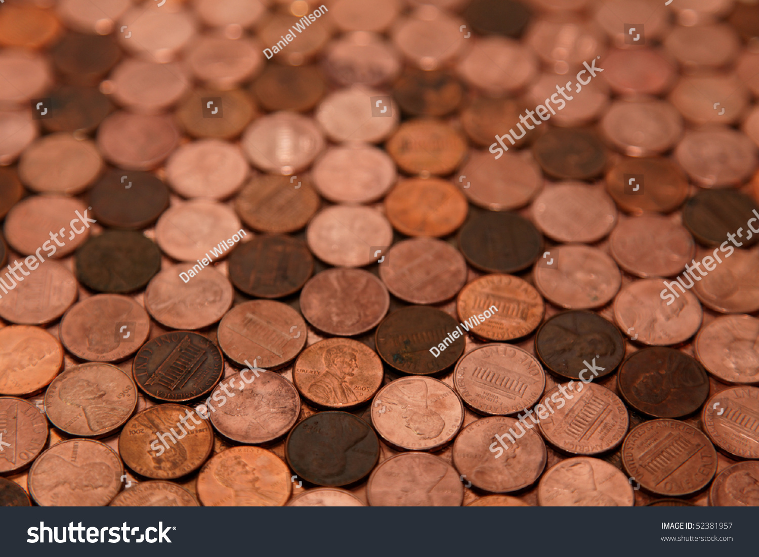 Penny Background Stock Photo 52381957 : Shutterstock