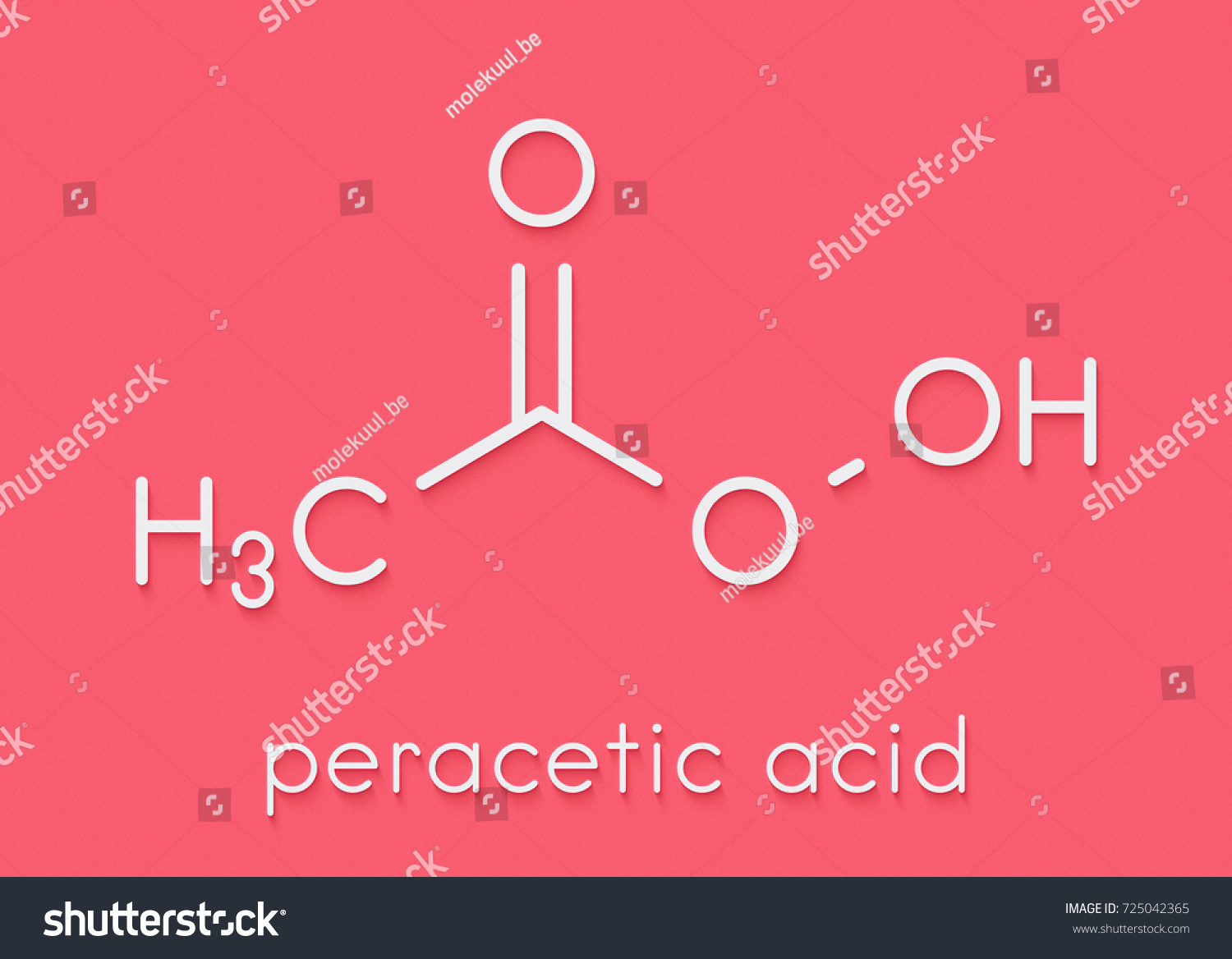 Peracetic Acid Peroxyacetic Acid Paa Disinfectant 스톡 일러스트 725042365