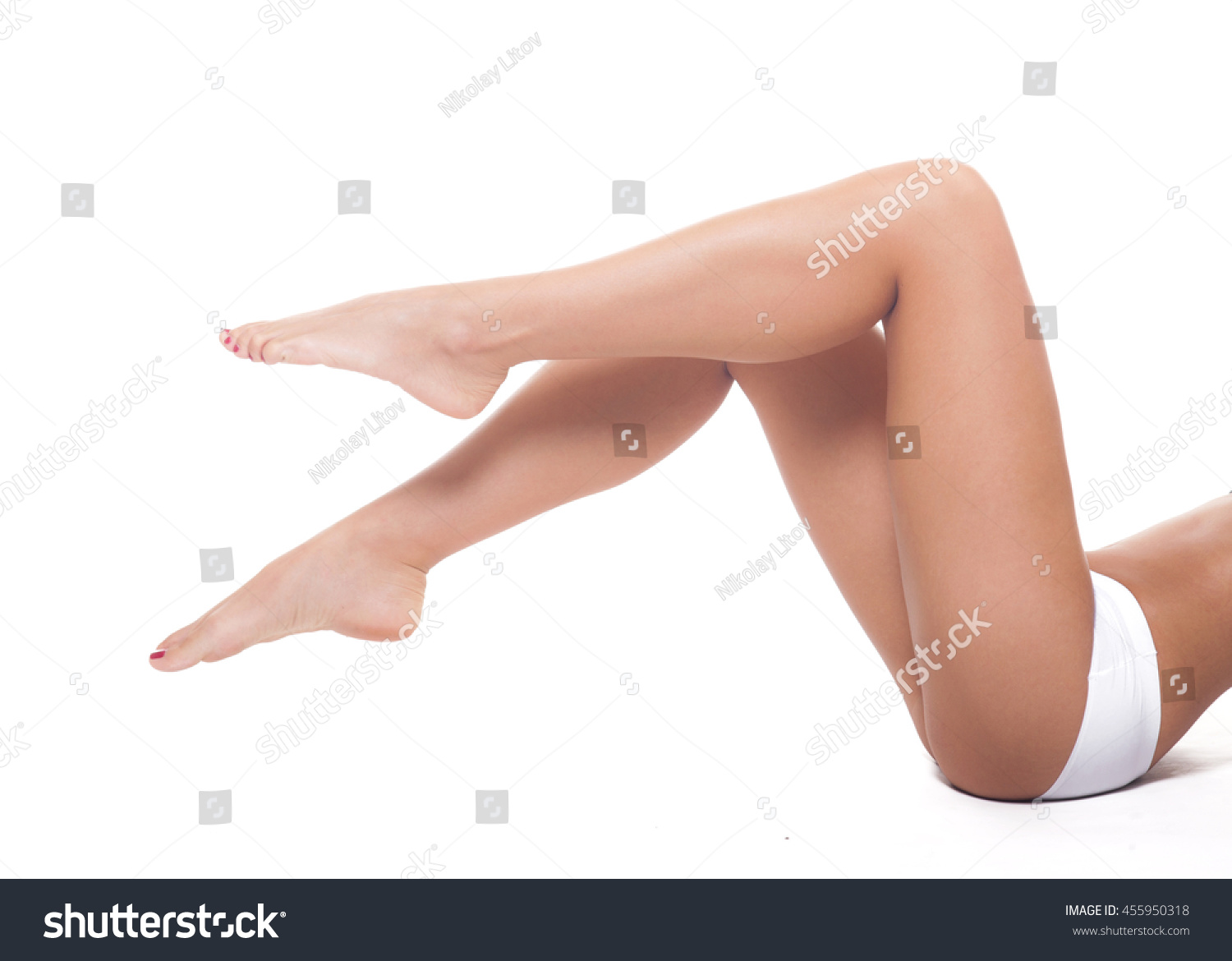 Perfect Female Legs Isolated On White Stok Fotoğrafı Shutterstock