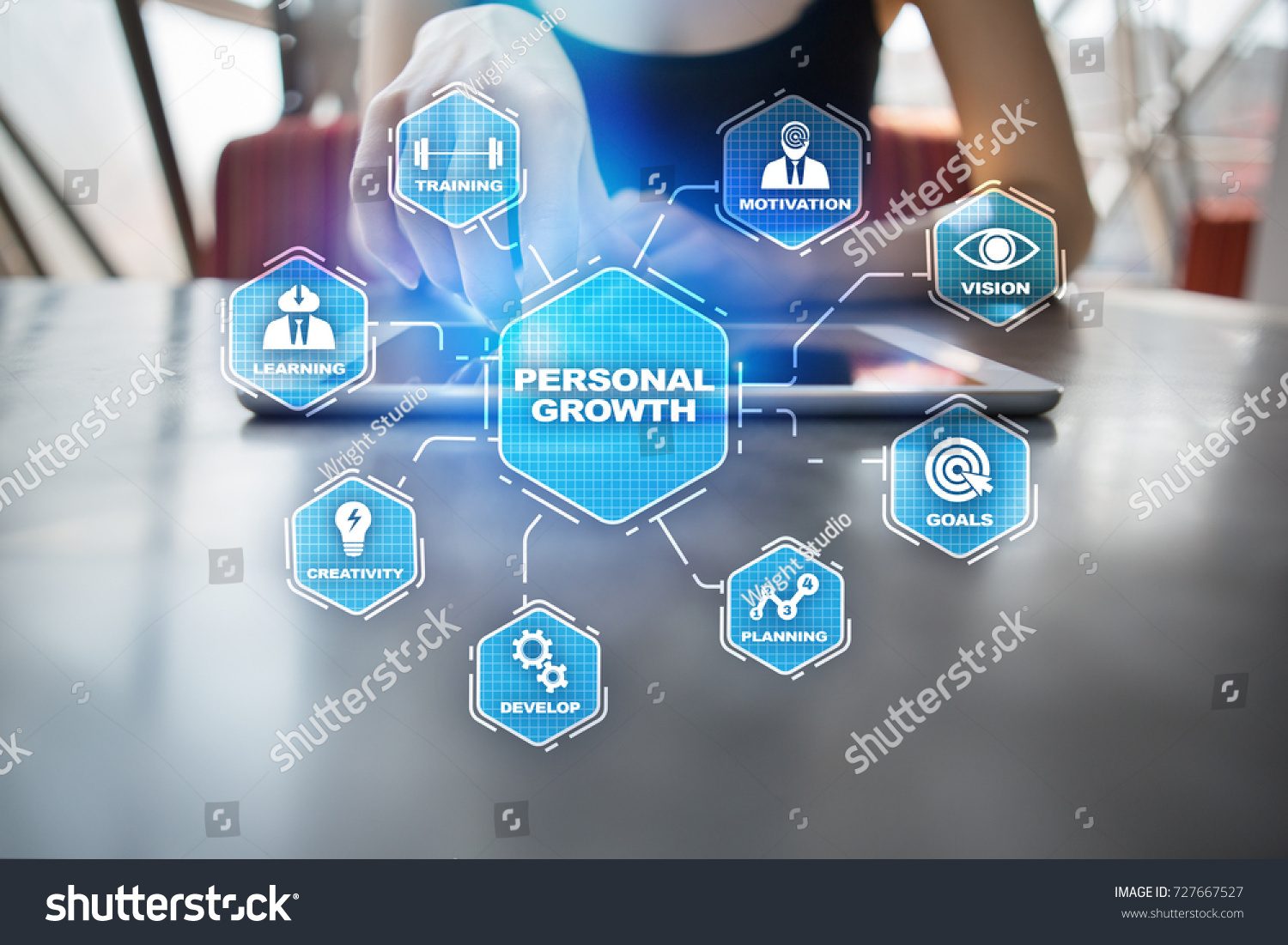 Personal Growth Development Concept Chart Keywords Stock Photo