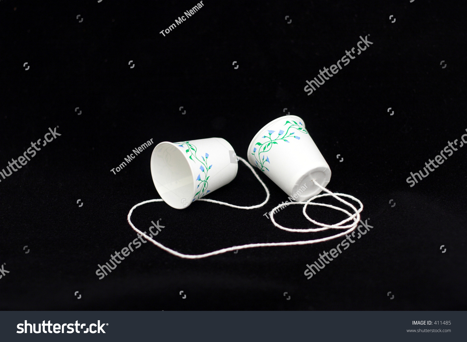 Phone Made Paper Cups Childs Experiment Stock Photo 411485 - Shutterstock