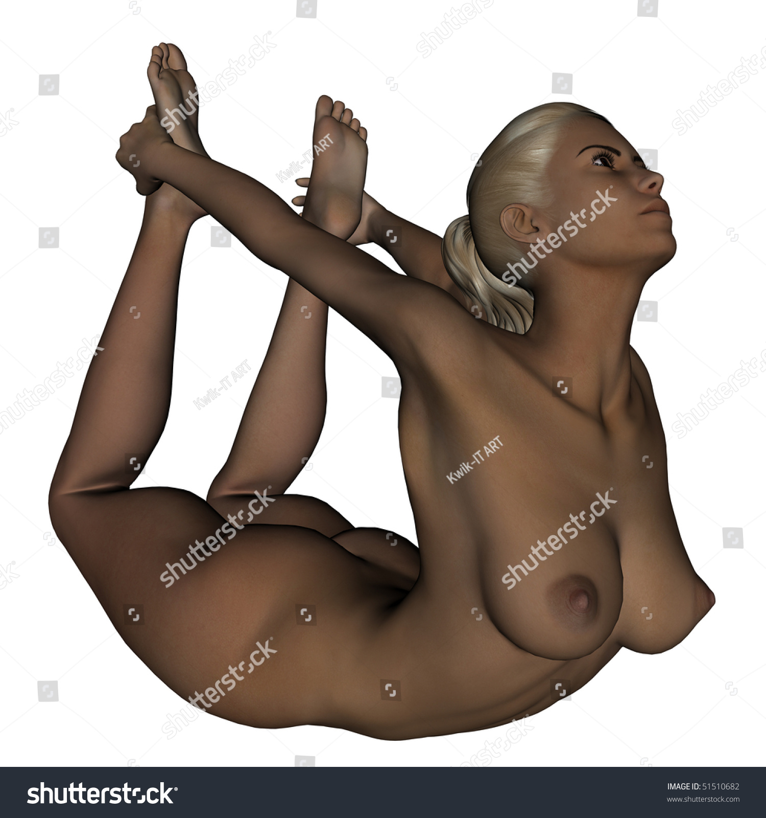 Nude Woman Exercising 102