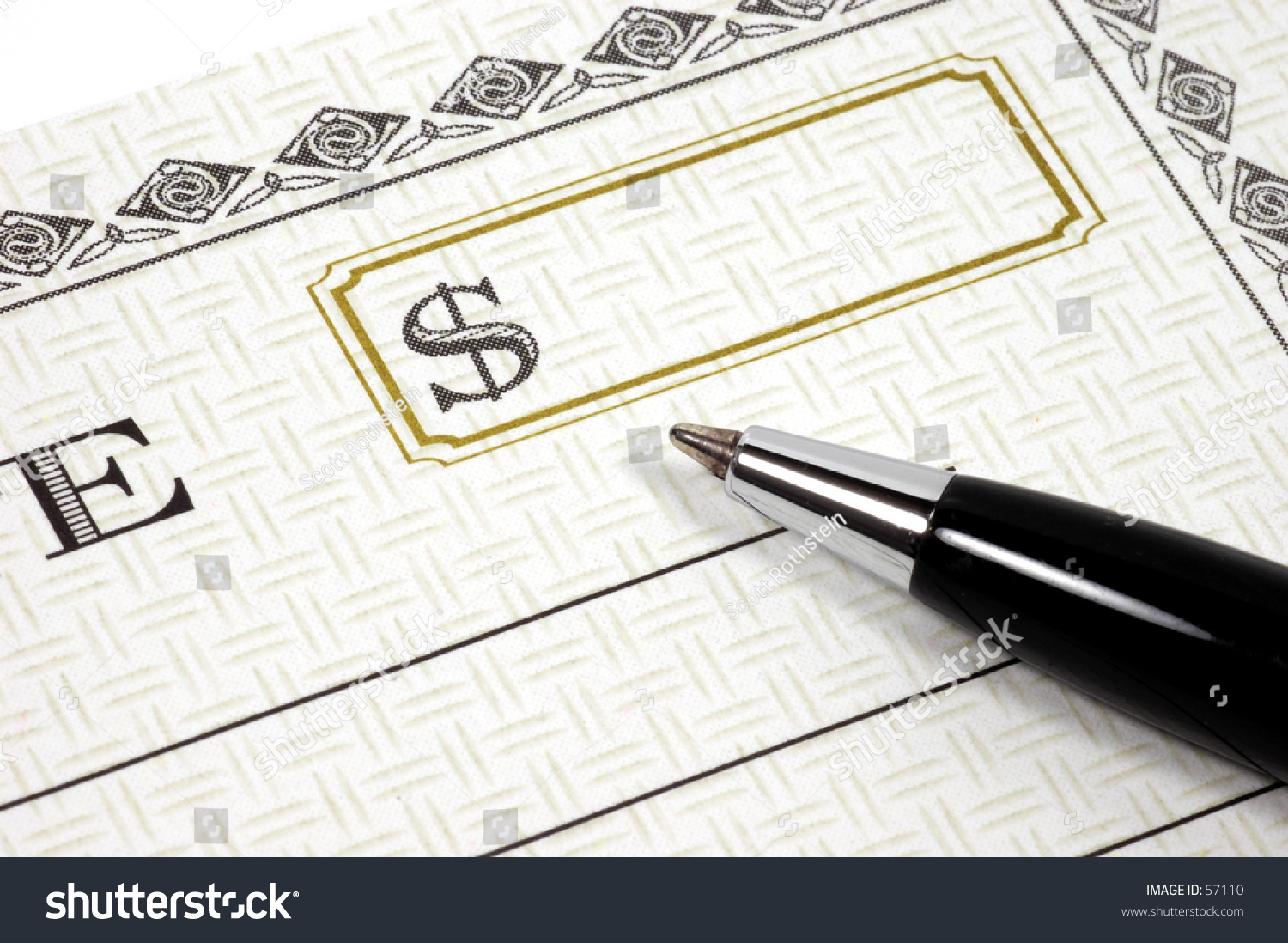 Photo Of A Blank Check - 57110 : Shutterstock