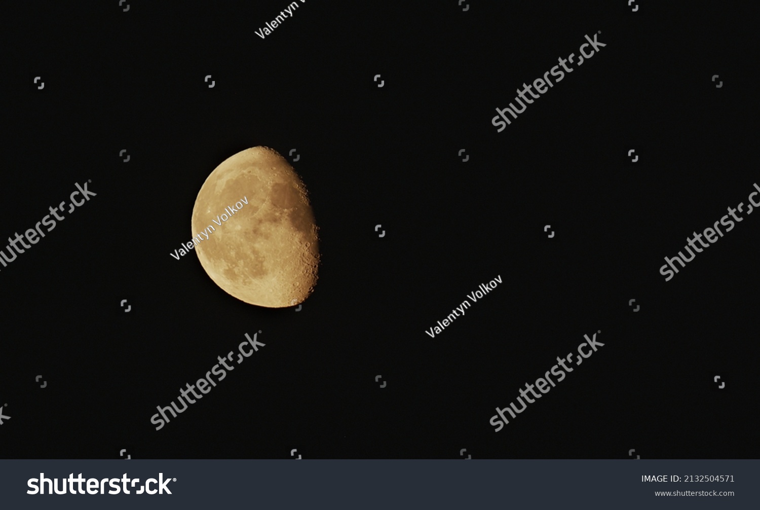 Photograph Moon Last Quarter Lunar Phase Stock Photo