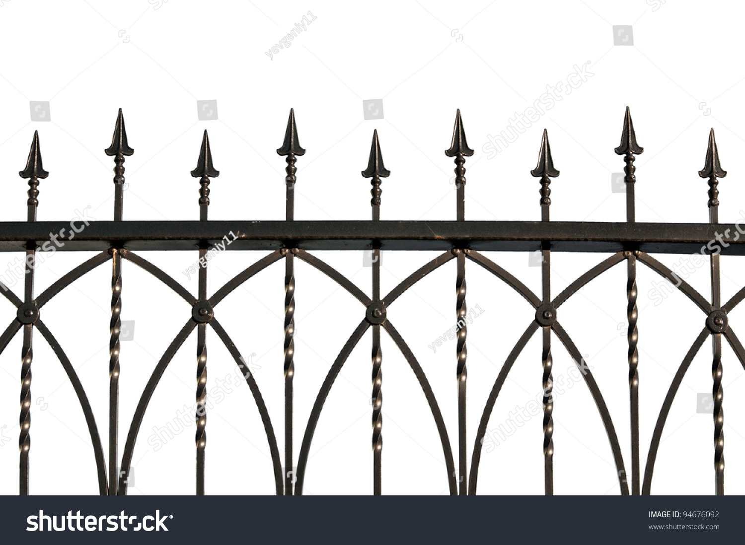 Photos Wrought Iron Fence Isolated Stock Photo 94676092 - Shutterstock