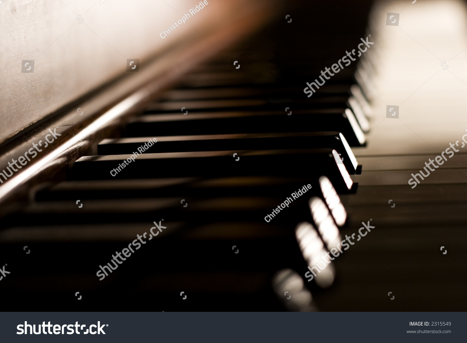 Piano Keys On An Antique Piano Stock Photo 2315549 : Shutterstock