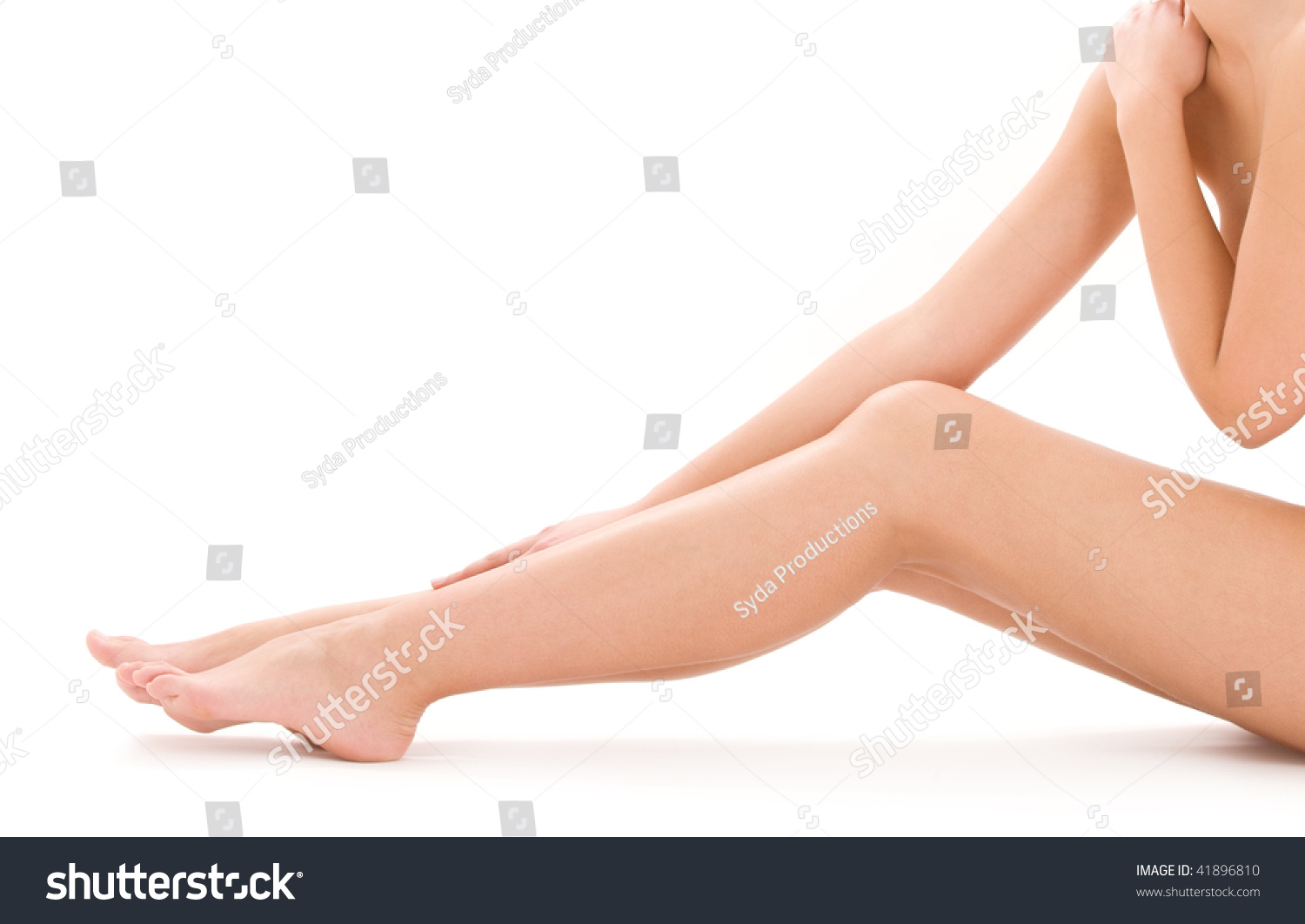 Picture Healthy Naked Woman Legs Over Stock Photo Edit Now