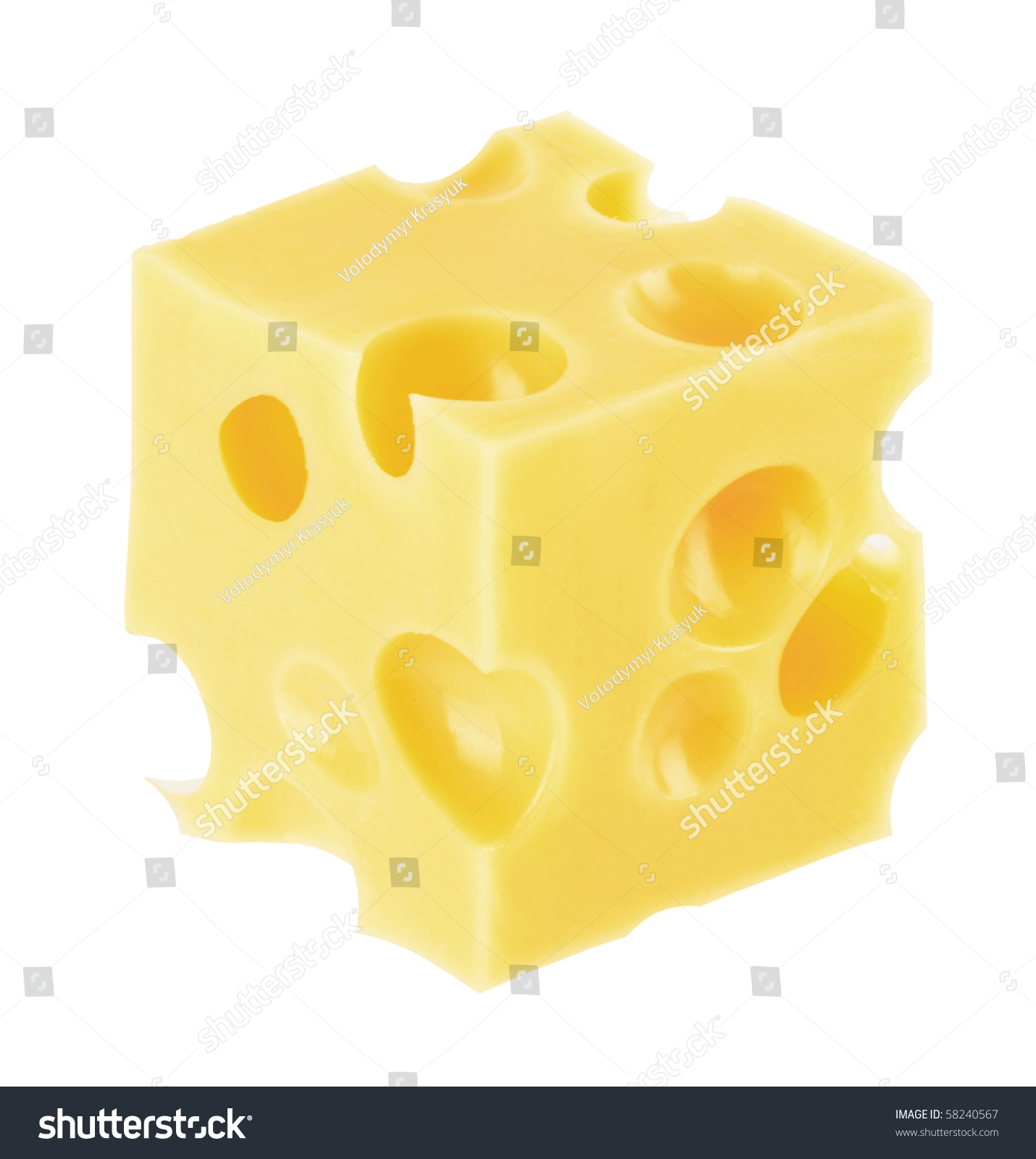 Piece Of Cheese Isolated On A White Background Stock Photo Shutterstock