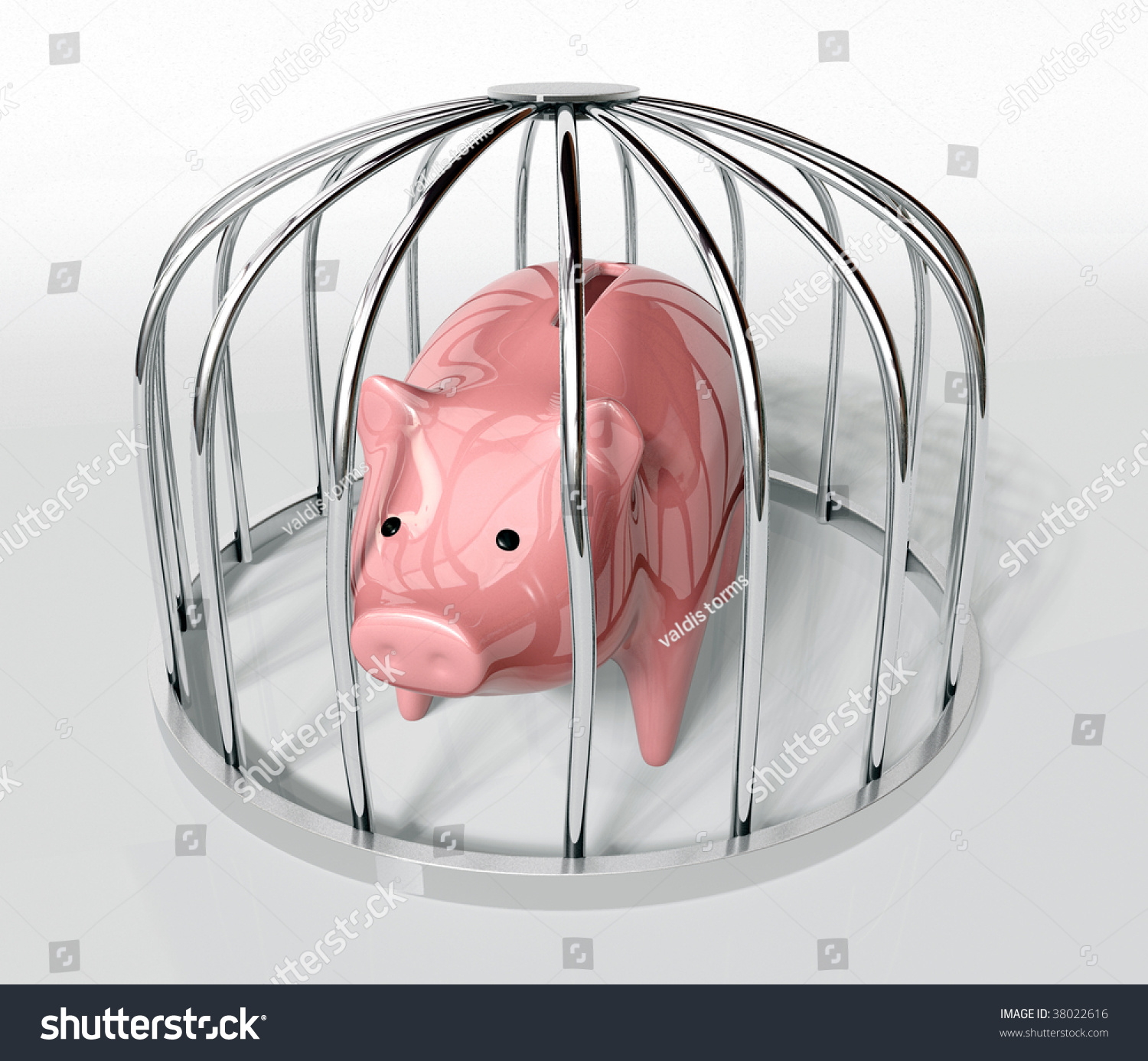 Pig In A Cage Stock Photo 38022616 : Shutterstock