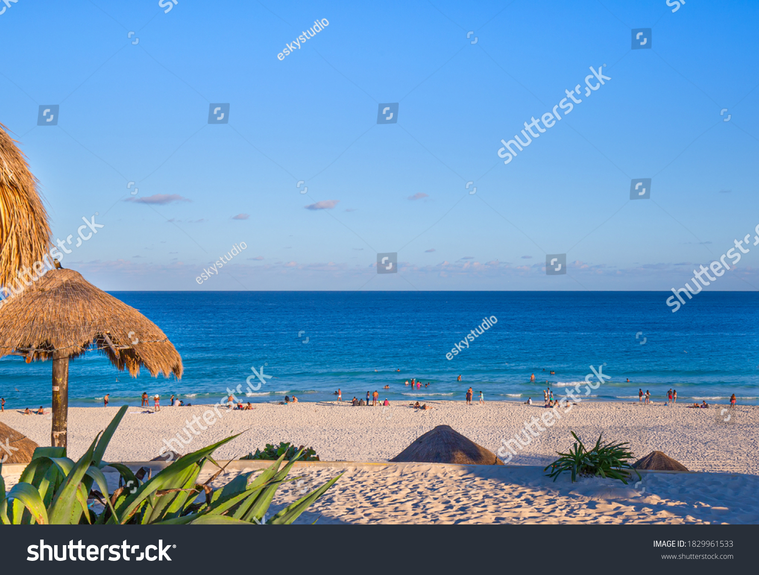 Playa Delfines Dolphin Beach Nicknamed El Stock Photo Edit Now 1829961533