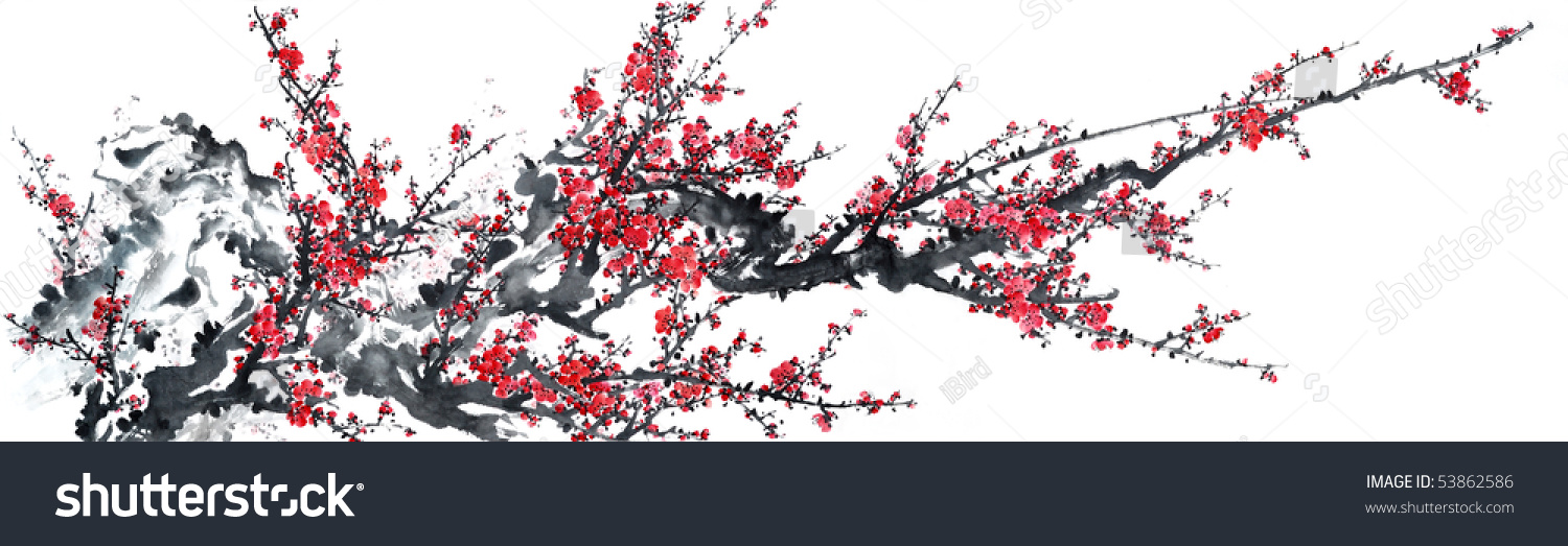 Plum Blossomtraditional Chinese Painting Stock Illustration 53862586