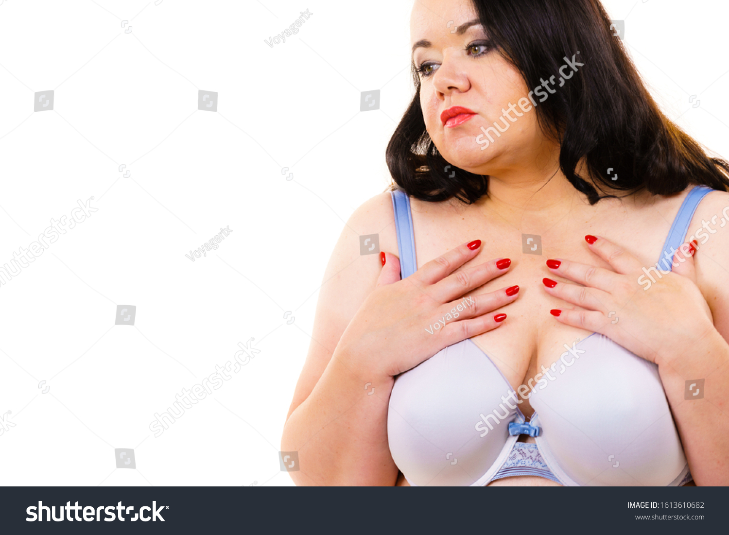 Plus Size Fat Mature Woman Wearing Stock Photo 1613610682 Shutterstock