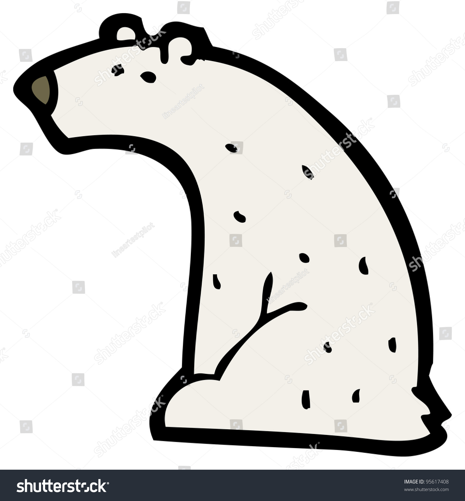 Polar Bear Cartoon Stock Illustration 95617408 - Shutterstock