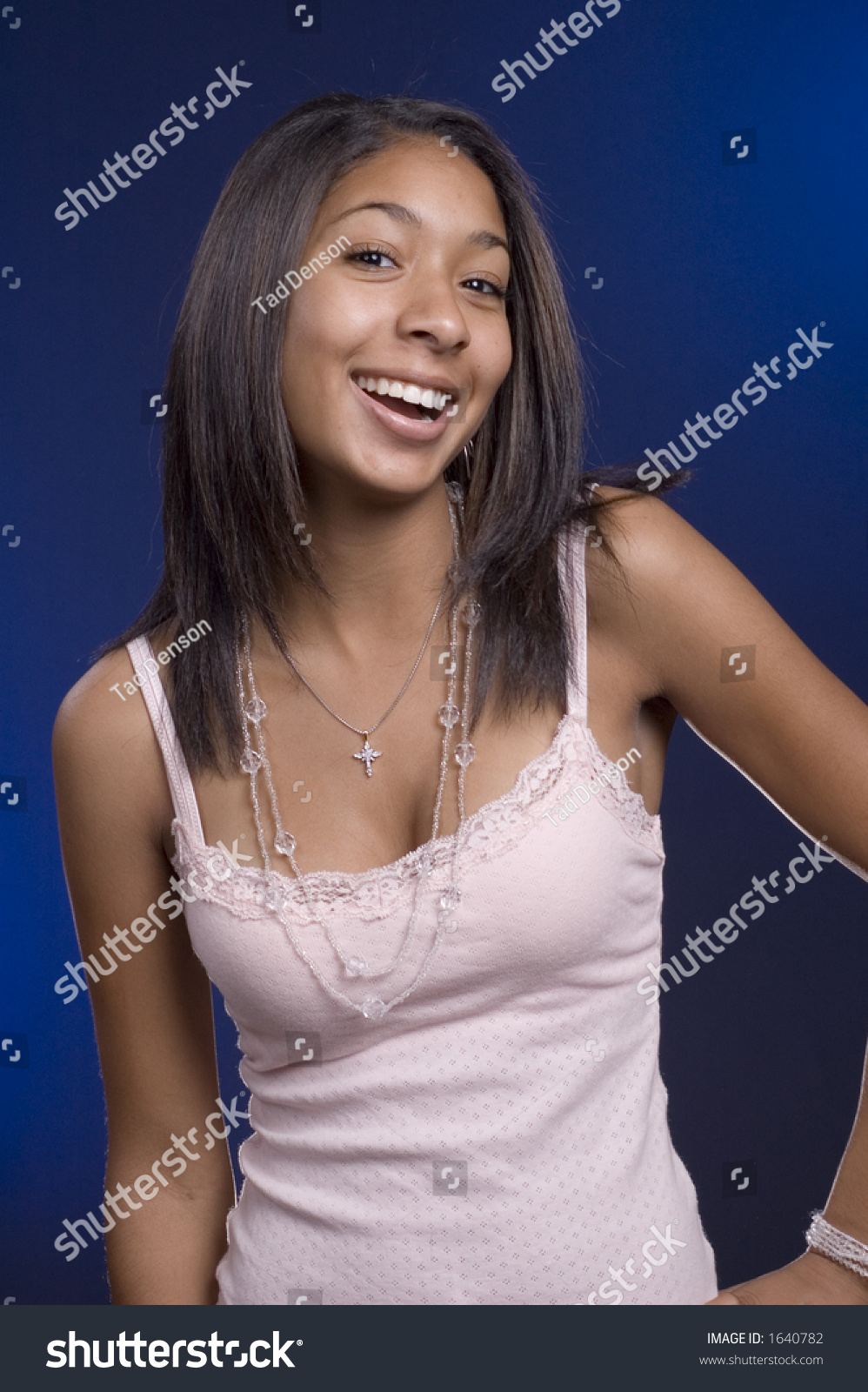Portrait Of A Beautiful Light Skinned Teen Ethnic Girl St
