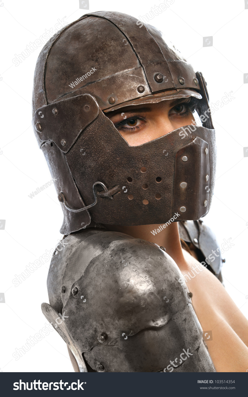 Portrait Medieval Female Knight Armour Stock Photo 103514354 - Shutterstock