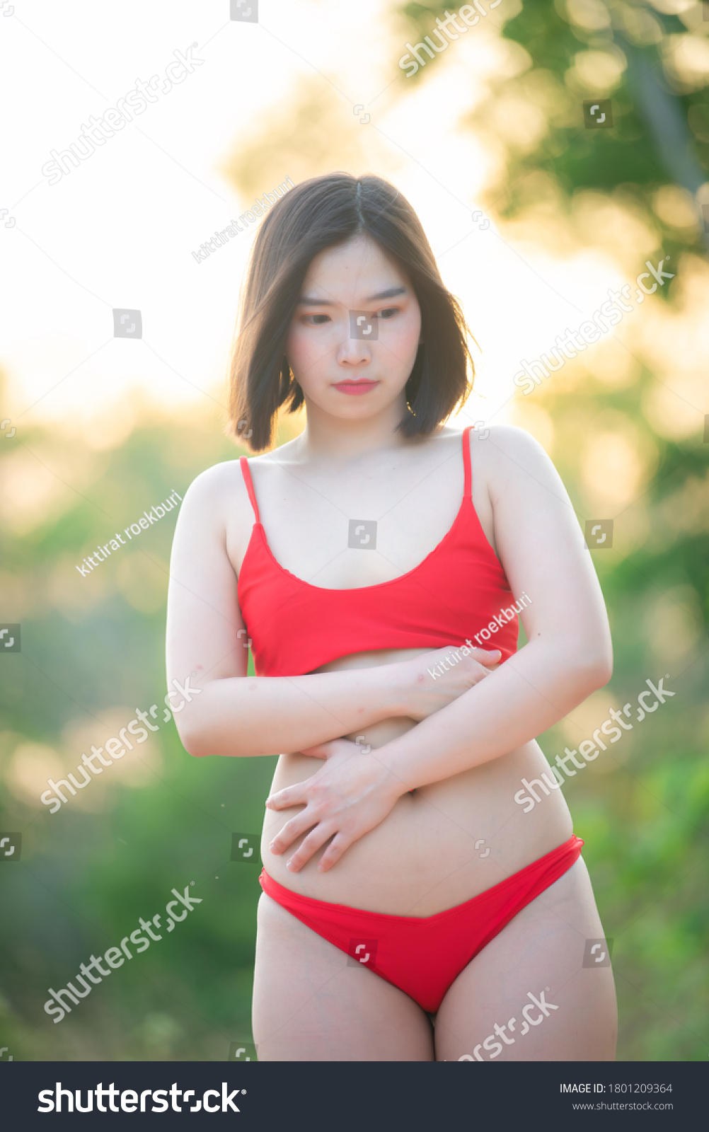 Portrait Asian Sexy Woman Wear Bikini Stock Photo 1801209364 Shutterstock