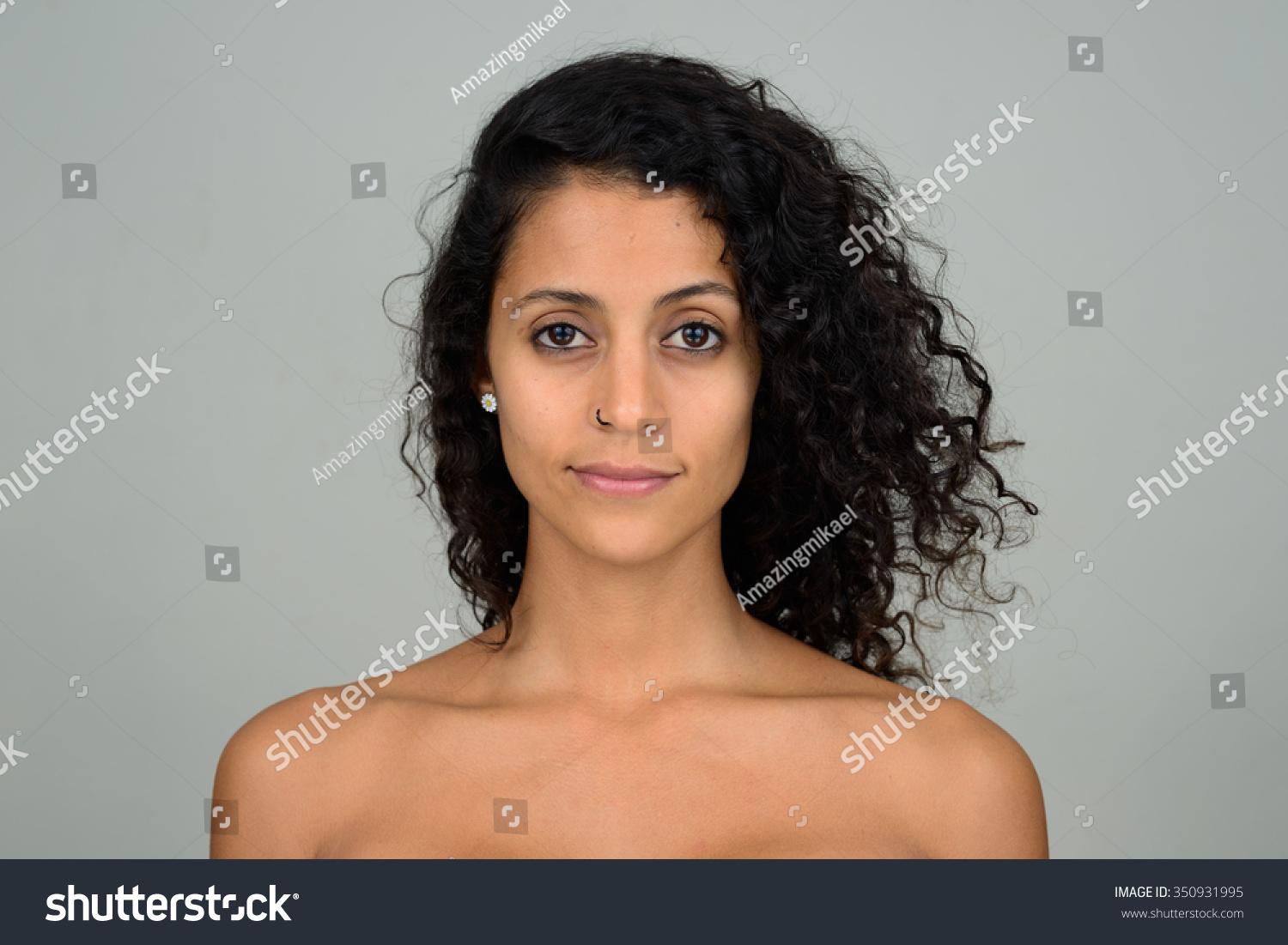 Portrait Beautiful Naked Brazilian Woman Foto Stok Shutterstock