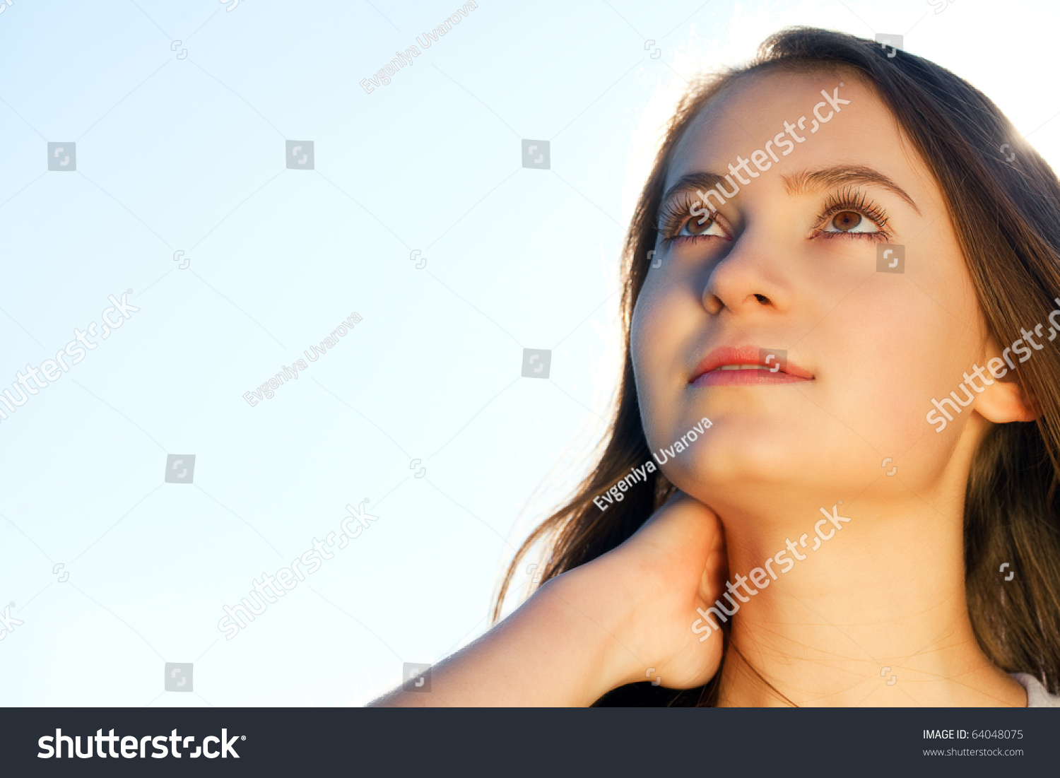 Portrait Of Beautiful Teenager Women Outdoor Stock Photo 64048075 ...