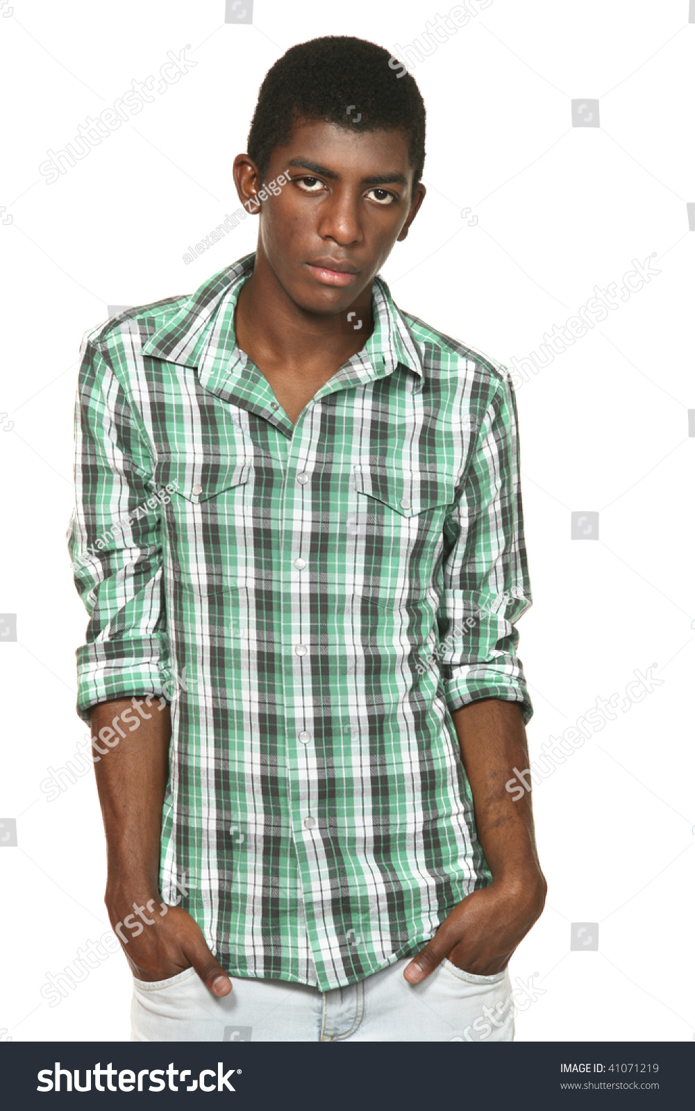 Portrait Of Black Boy Stock Photo 41071219 : Shutterstock