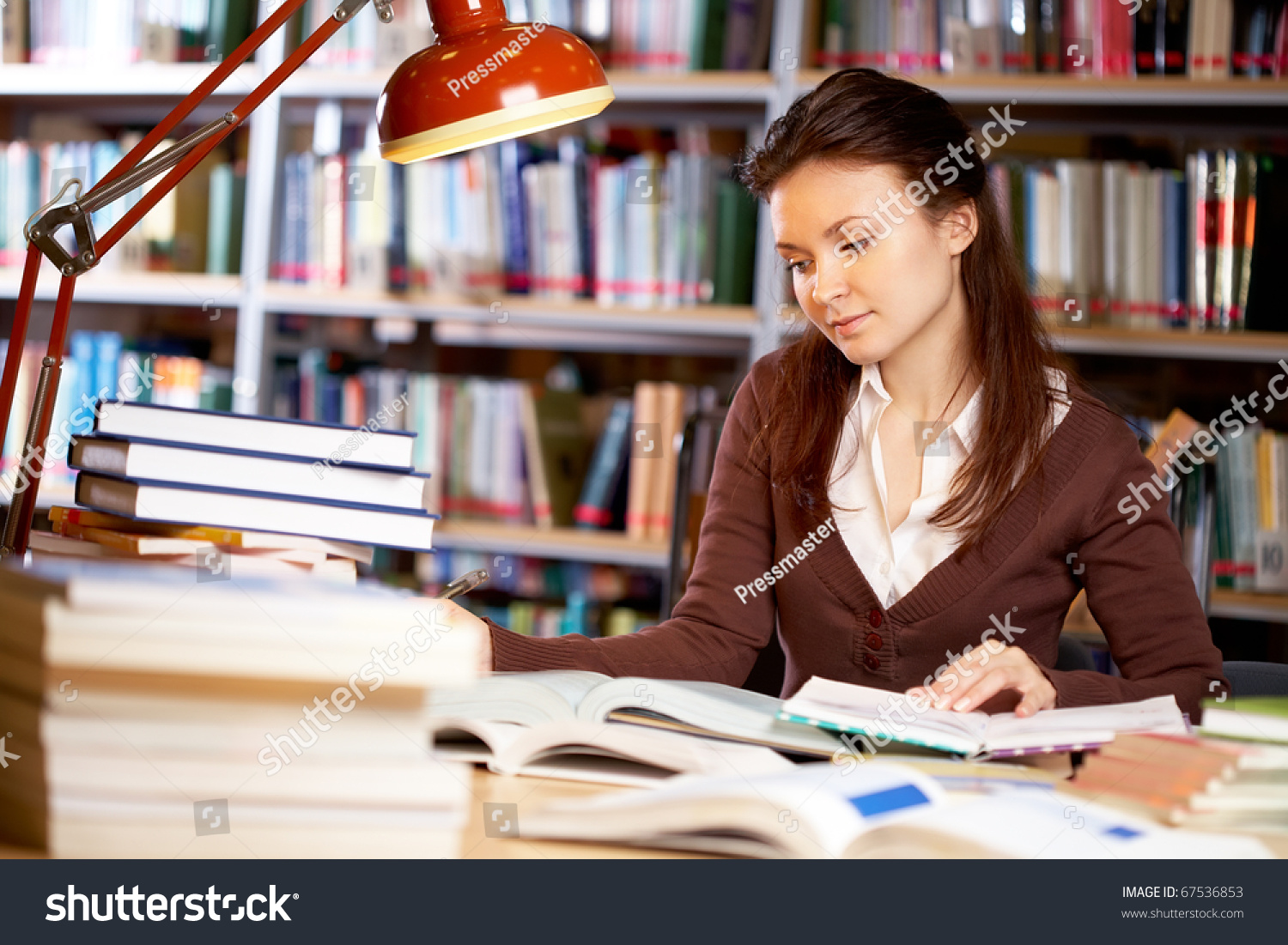 Portrait Of Clever Student Searching Information For Your Report In College Library ...1500 x 1101