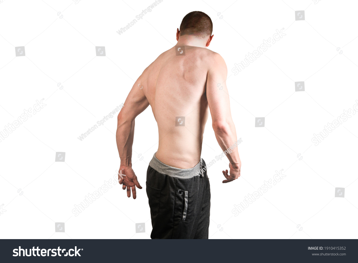 Portrait Handsome Athletic Halfnaked Male Sportsman Stock Photo Edit