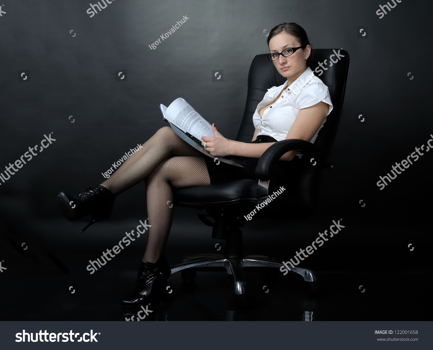 Portrait Of Sexy Business Woman Stock Photo 122001658 Shutterstock