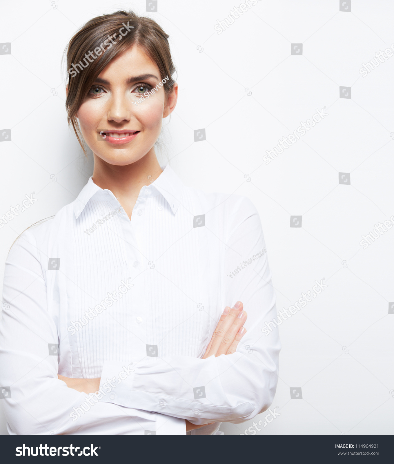 Portrait Of Smiling Business Woman, Isolated On White Background Stock ...