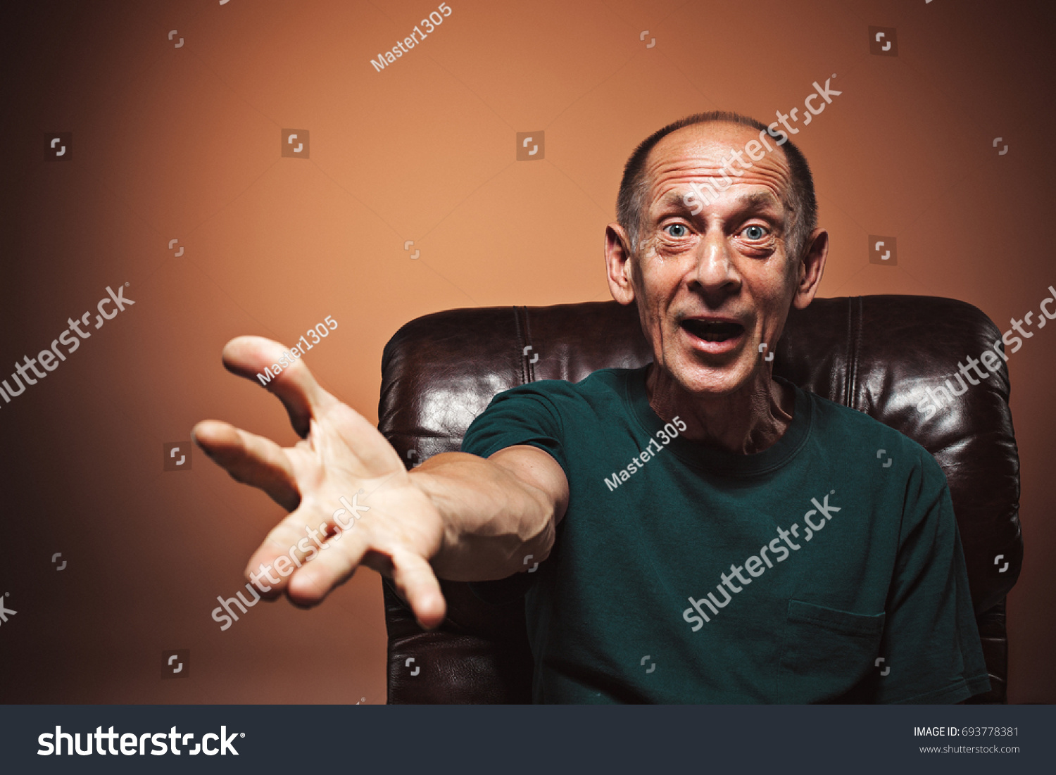 Portrait Surprised Mature Man Stock Photo 693778381 Shutterstock