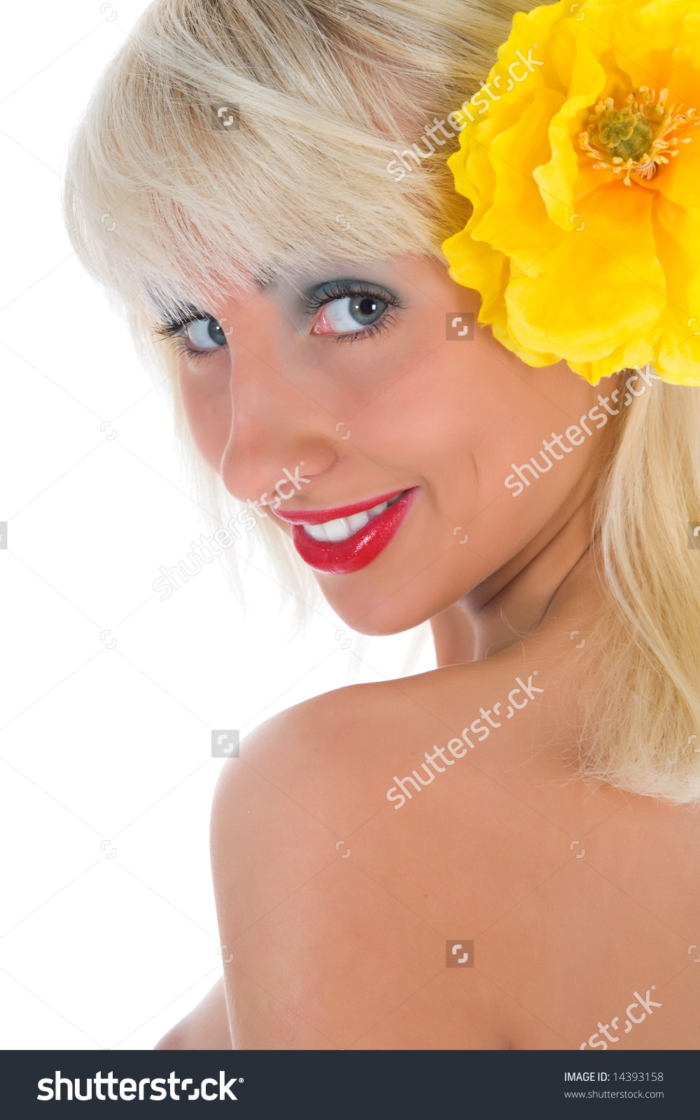 Portrait Nude Blonde Blue Eyes On Stock Photo 14393158 Shutterstock